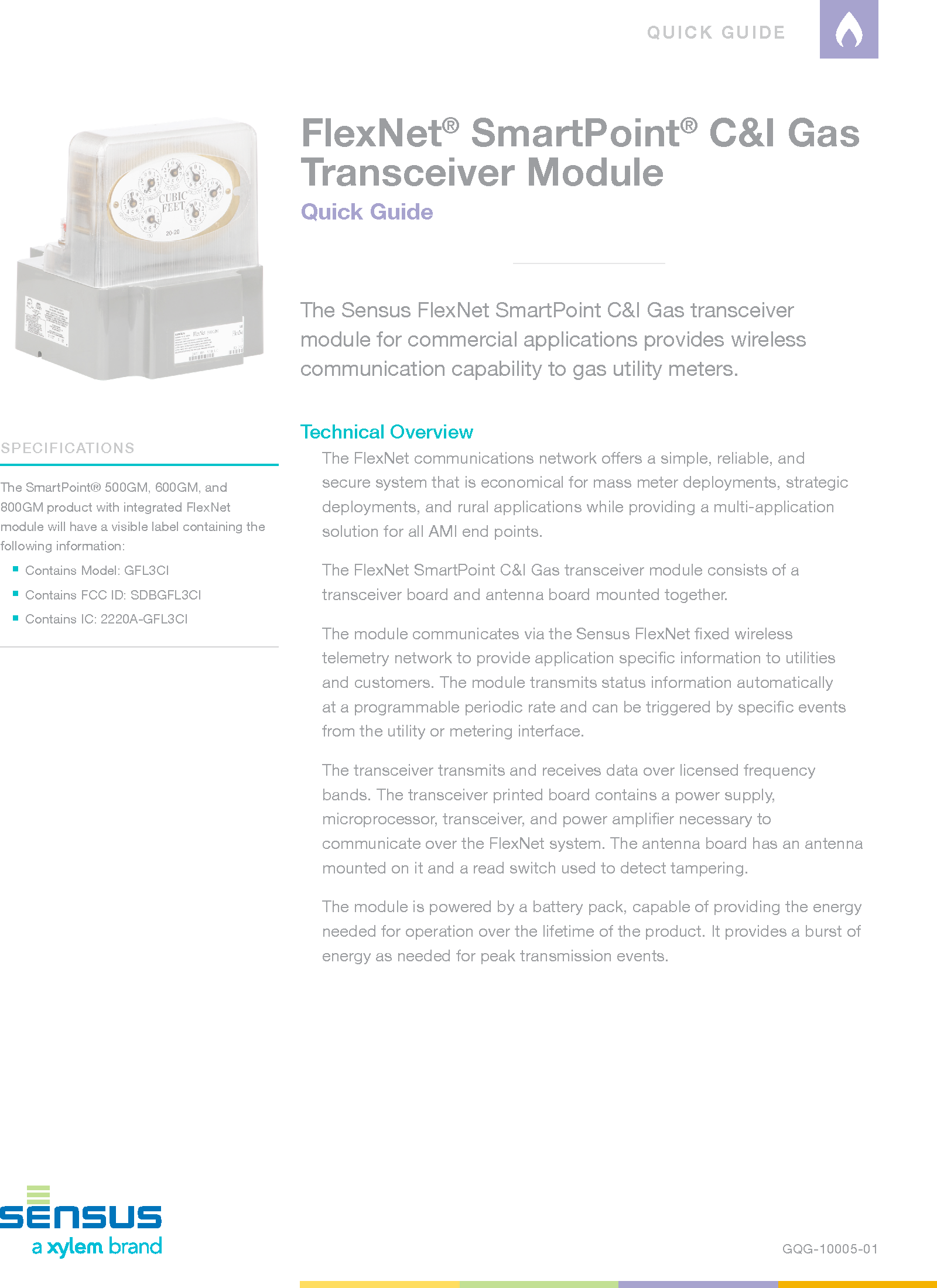Sensus Metering Systems GFL3CI Remote Telemetry Module User Manual