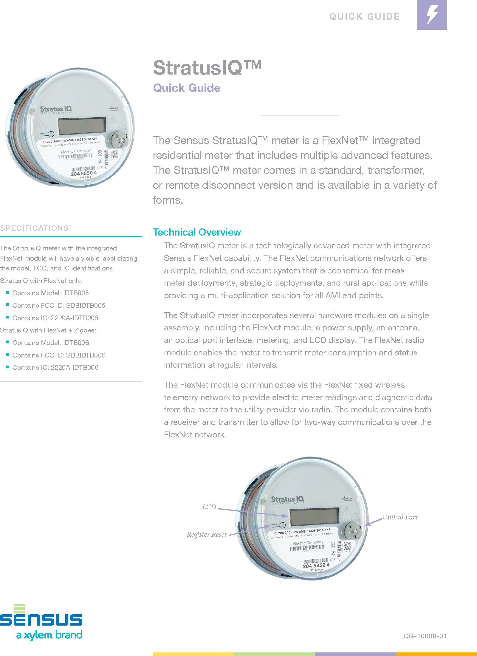 Page 1 of Sensus Metering Systems IDTB005 Utility Meter Module User Manual Manual