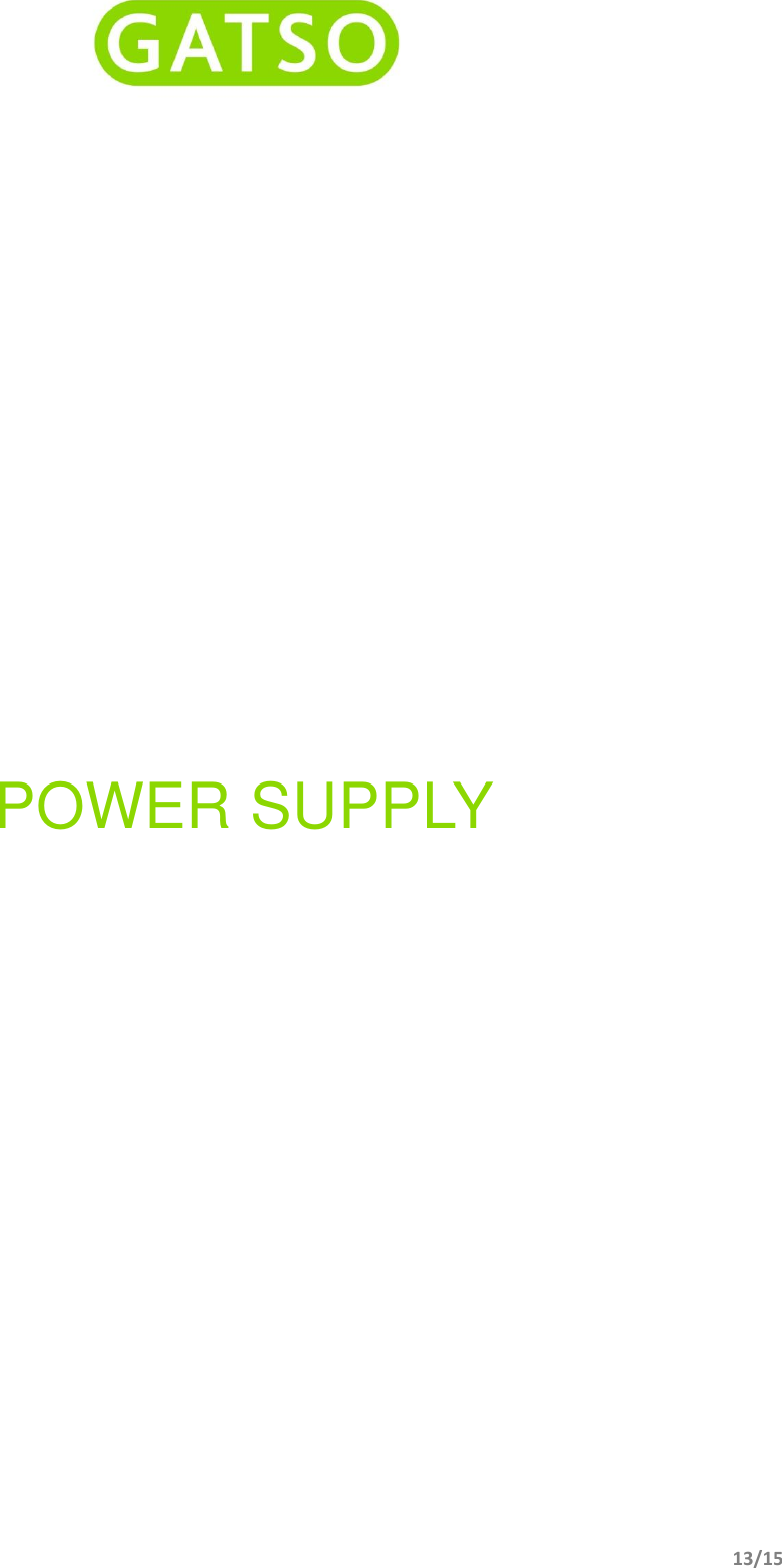        13/15                         POWER SUPPLY         