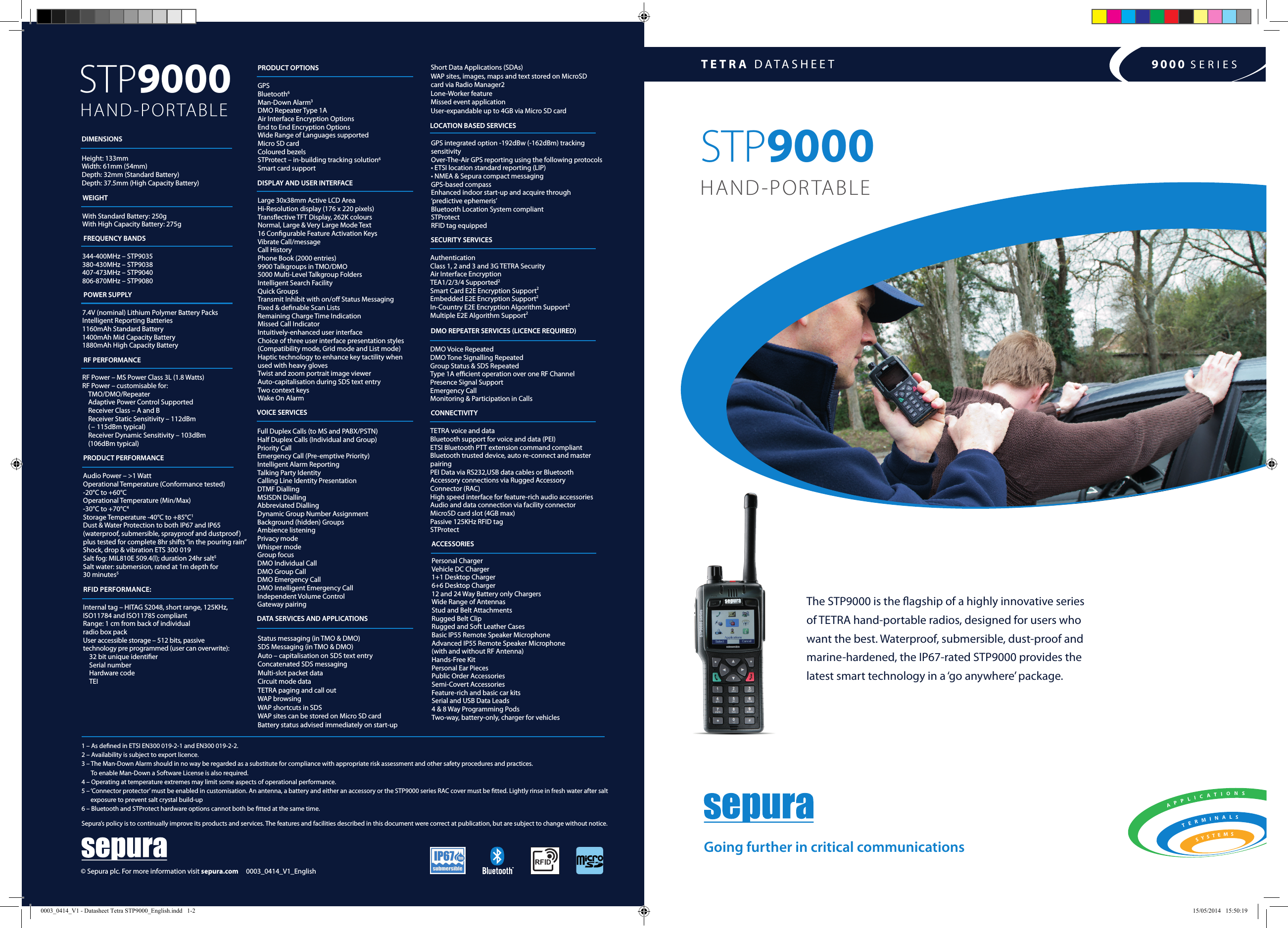 Sepura Plc Stp Tetra Portable Terminal User Manual Brochure