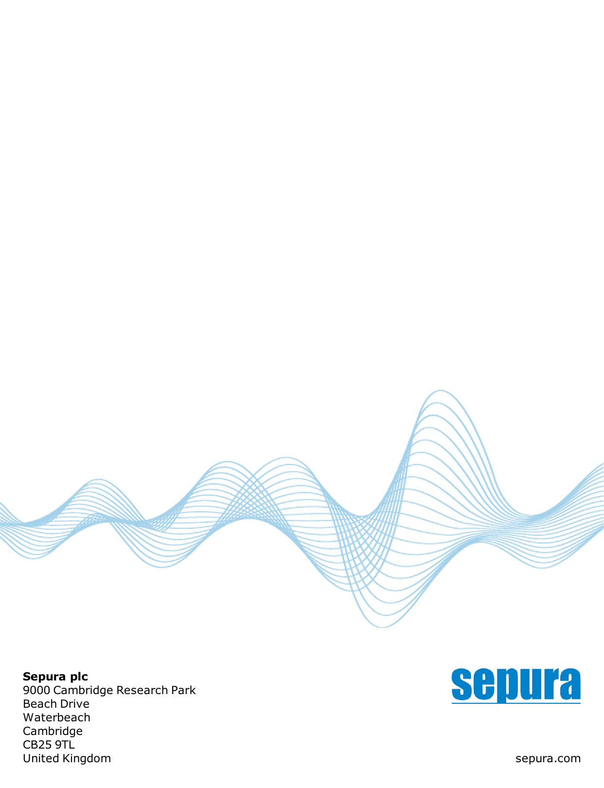 Sepura plc9000 Cambridge Research ParkBeach DriveWaterbeachCambridgeCB25 9TLUnited Kingdom sepura.com