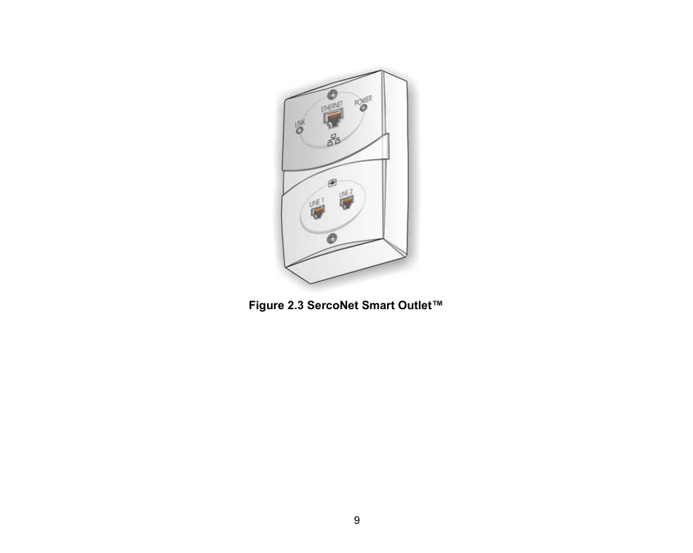 9  Figure 2.3 SercoNet Smart Outlet&trade; 