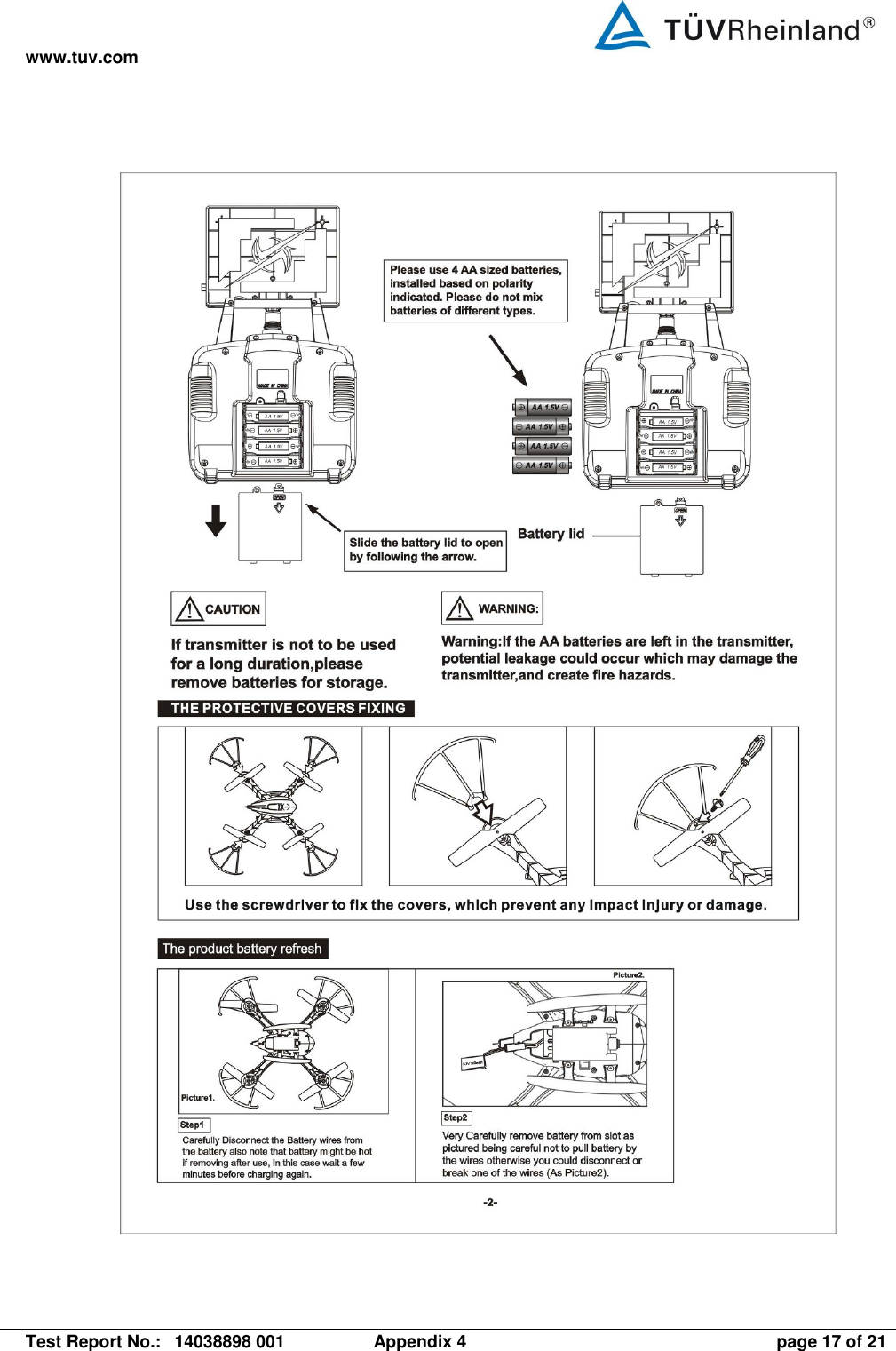 www.tuv.com   Test Report No.:  14038898 001  Appendix 4  page 17 of 21  