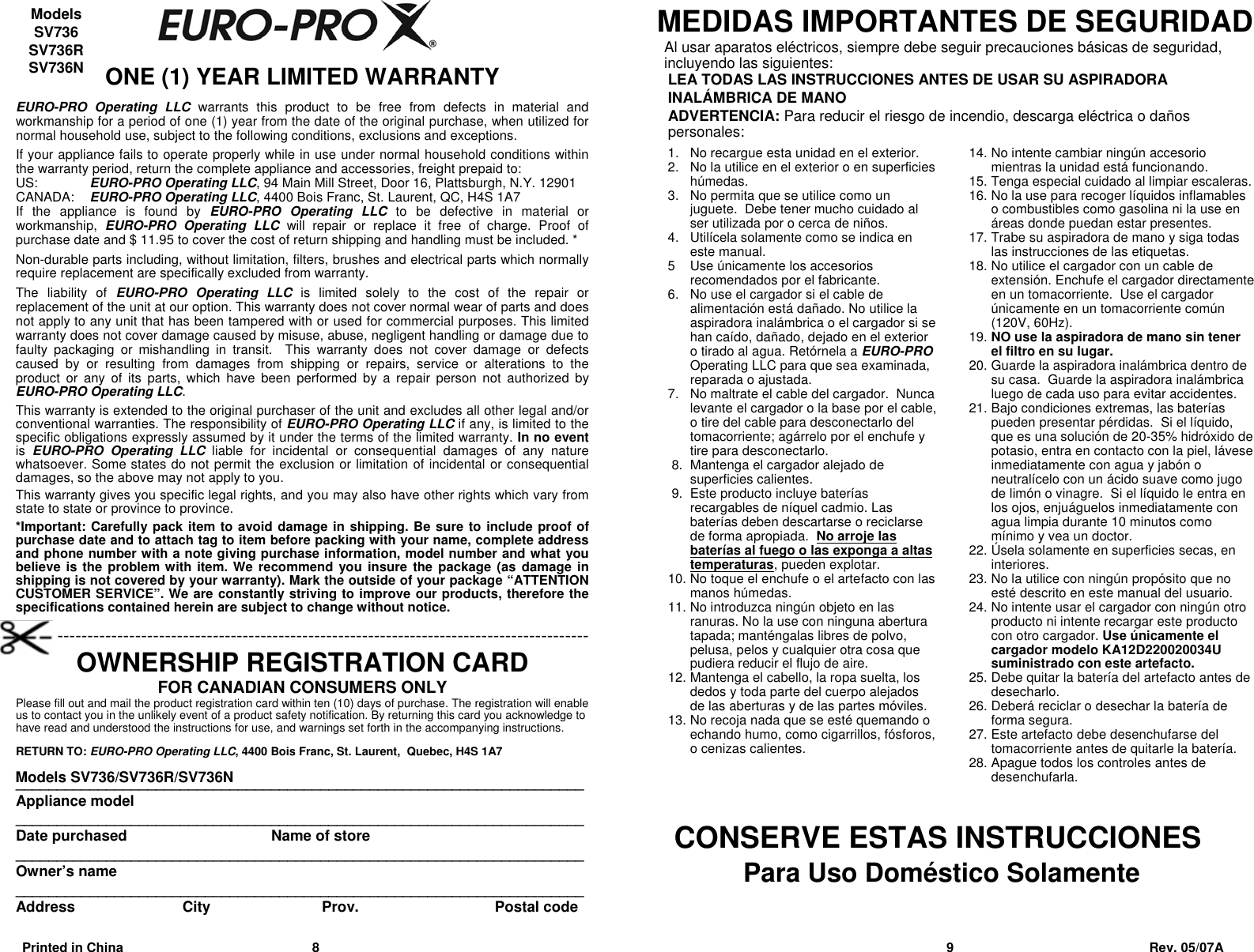 Page 10 of 10 - Shark SV736  1 User Manual To The 8cd83d3f-44f5-1d34-61fa-4bdba253d0bc