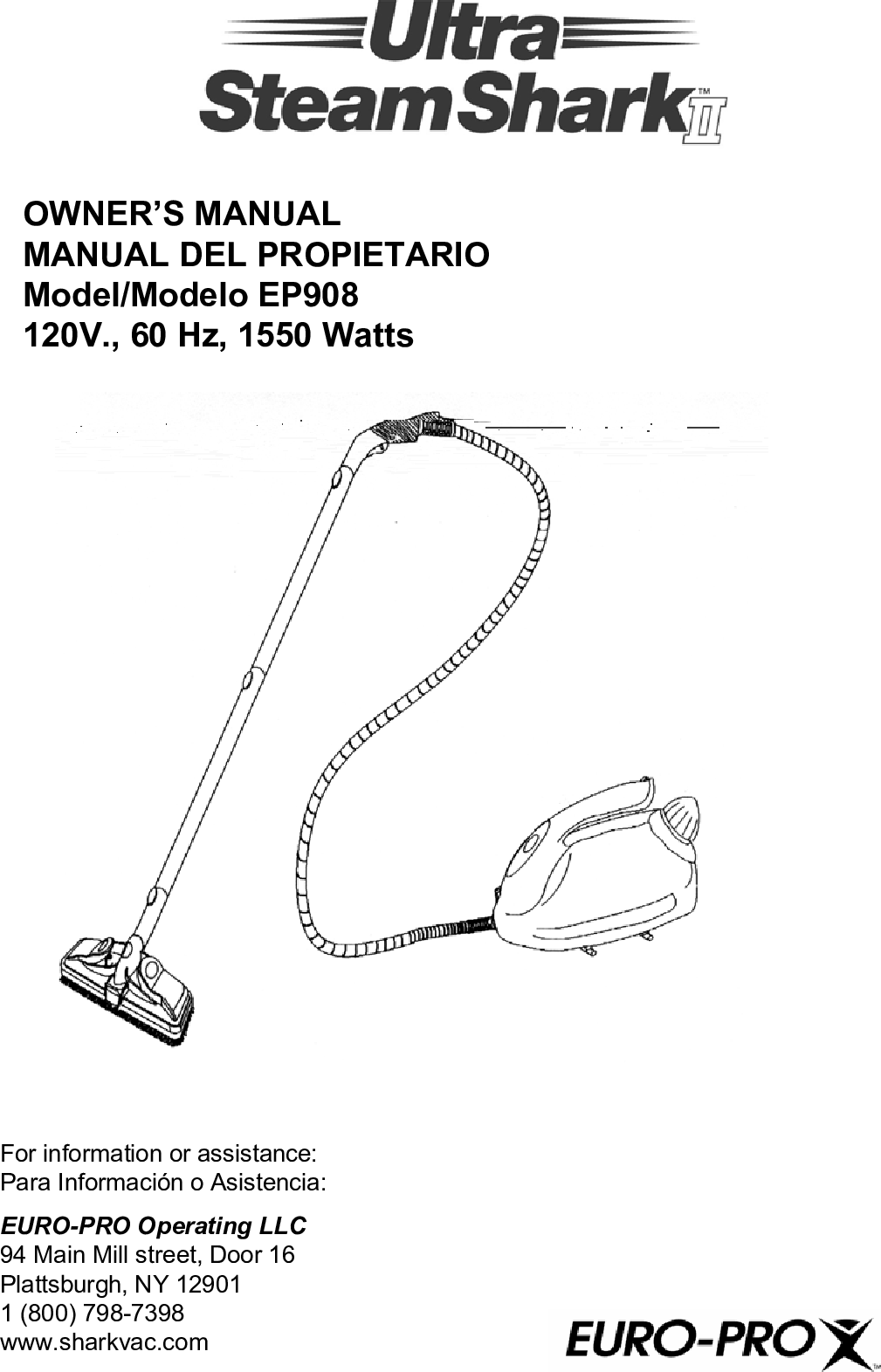 Page 1 of 1 - Shark Shark-Ep908-Users-Manual- Shark-ep908-users-manual