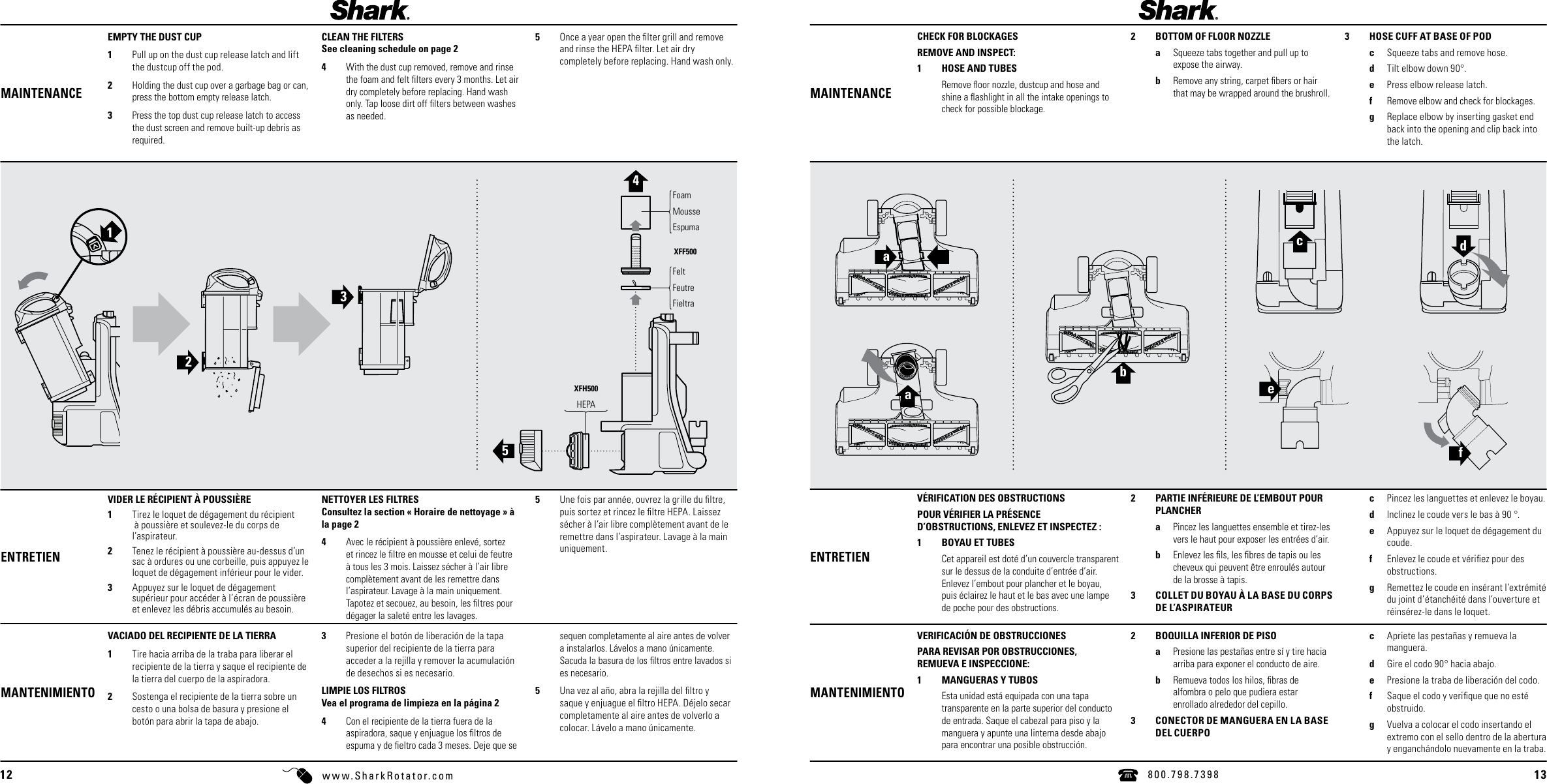 Shark Nv501 Users Manual