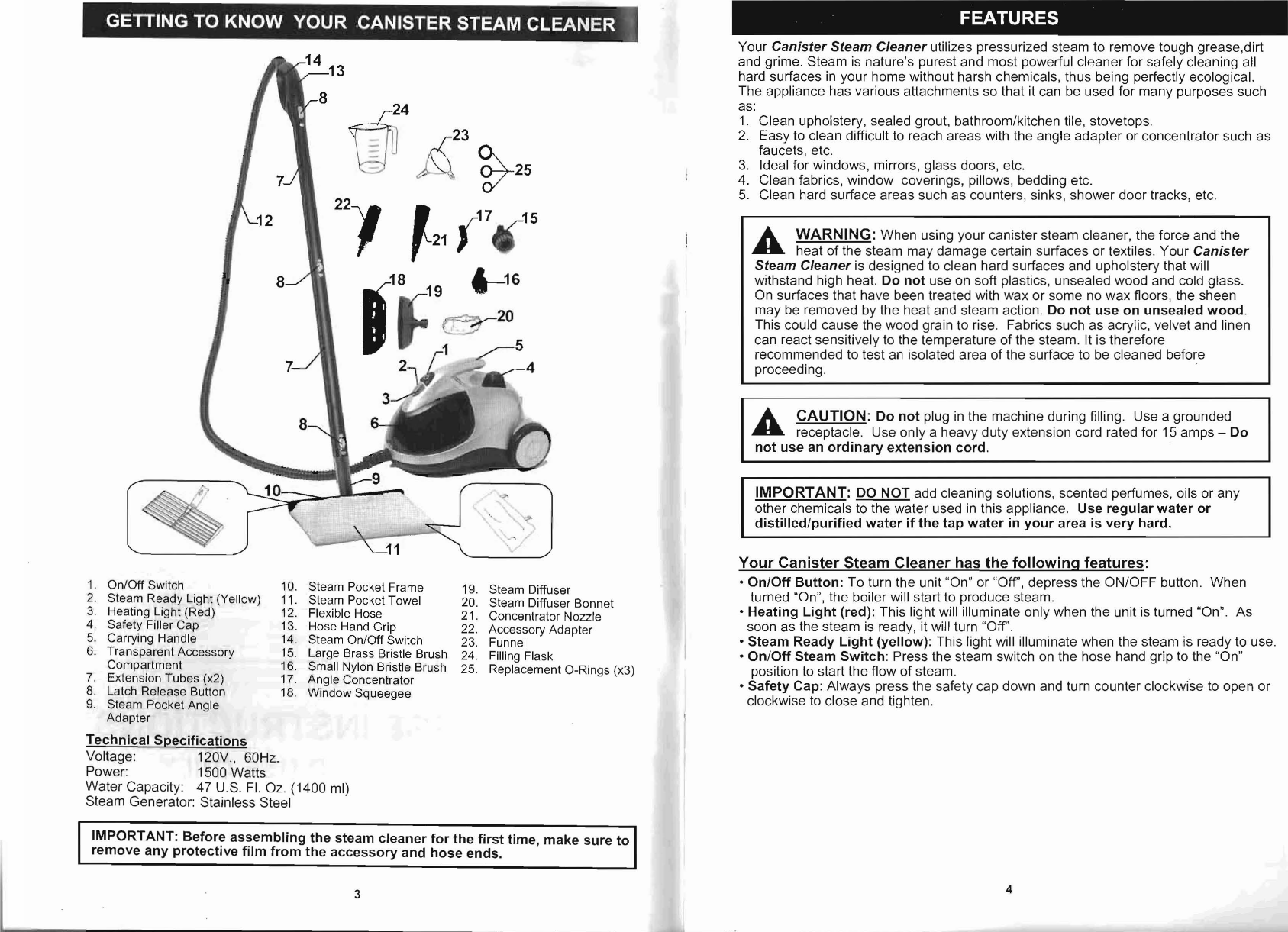 Page 3 of 7 - Shark Shark-S3325-Users-Manual-  Shark-s3325-users-manual