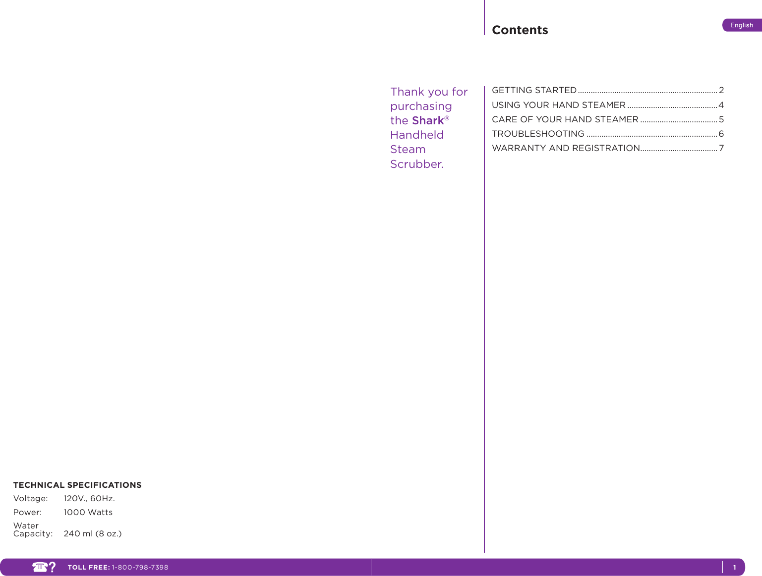 Page 3 of 7 - Shark Shark-S3401-Users-Manual-  Shark-s3401-users-manual