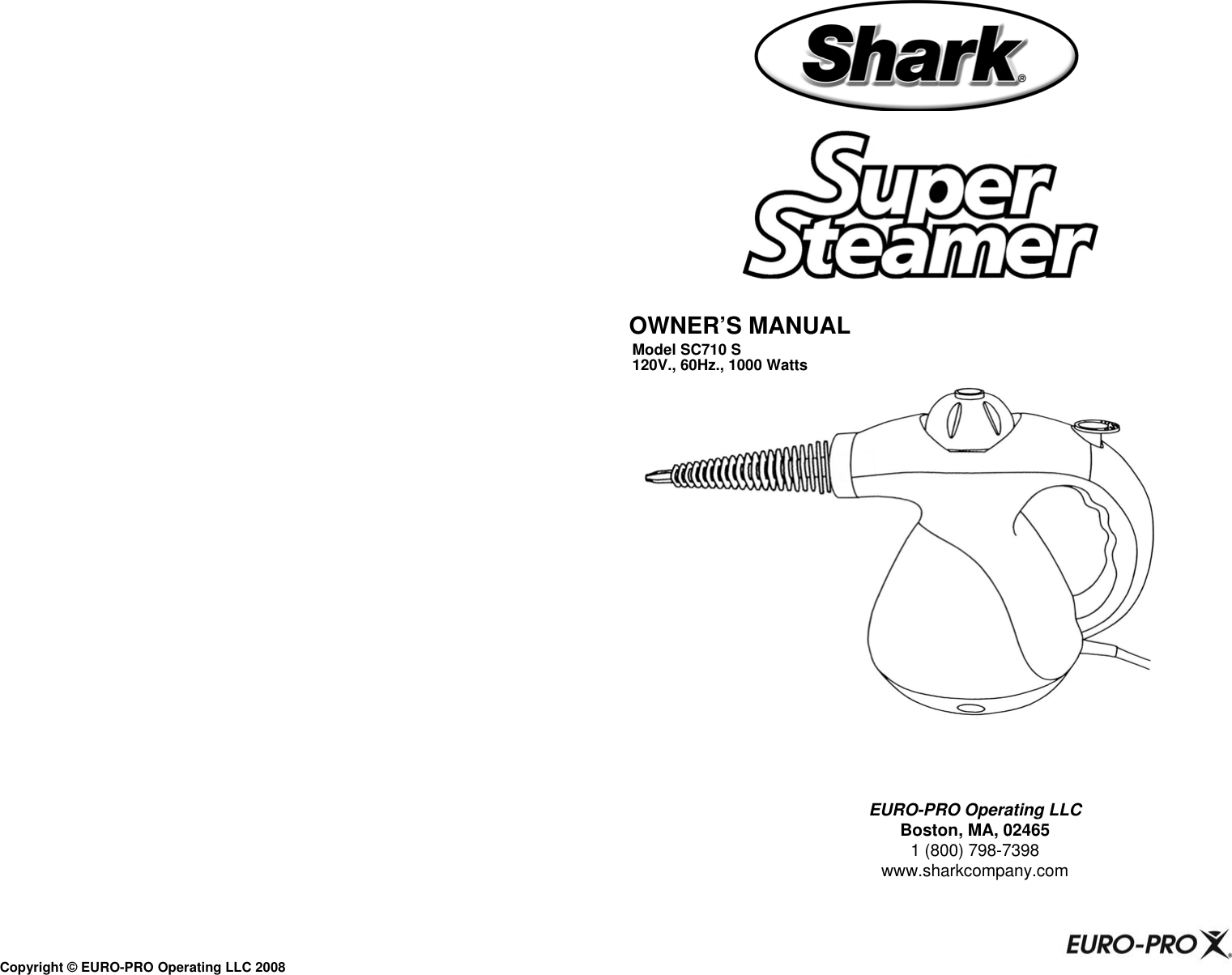 Page 1 of 6 - Shark Shark-Sc710-S-Users-Manual- Microsoft  - SC710S REV 1203B-PRINTER Shark-sc710-s-users-manual