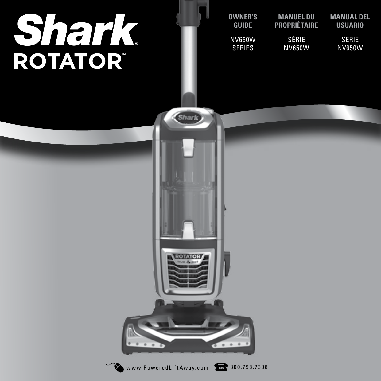 Page 1 of 11 - Shark Shark-Shark-Rotator-Powered-Lift-Away-Upright-Vacuum-Nv650W-Owners-Guide-  Shark-shark-rotator-powered-lift-away-upright-vacuum-nv650w-owners-guide