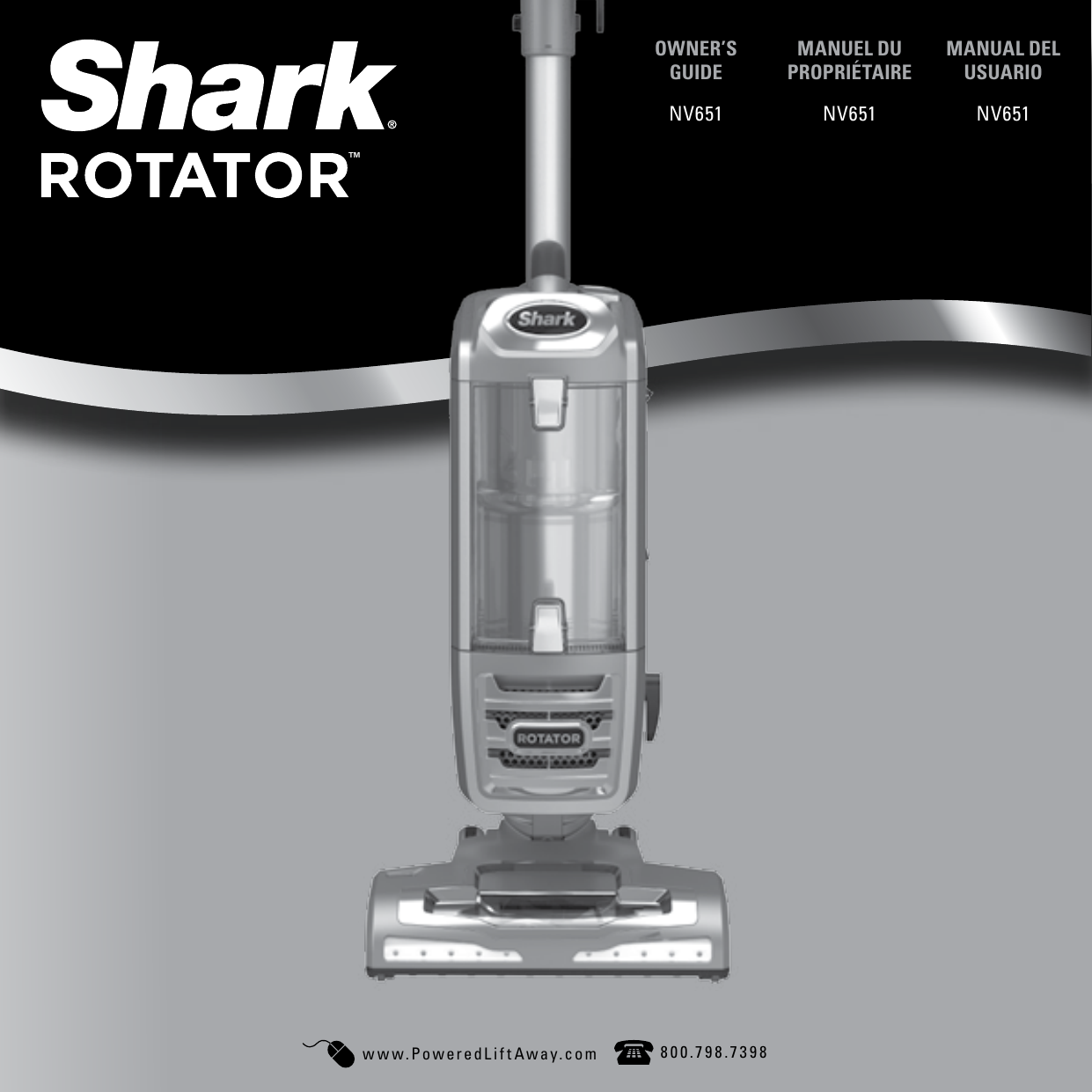 Page 1 of 11 - Shark Shark-Shark-Rotator-Powered-Lift-Away-Upright-Vacuum-Nv651-Owners-Guide-  Shark-shark-rotator-powered-lift-away-upright-vacuum-nv651-owners-guide