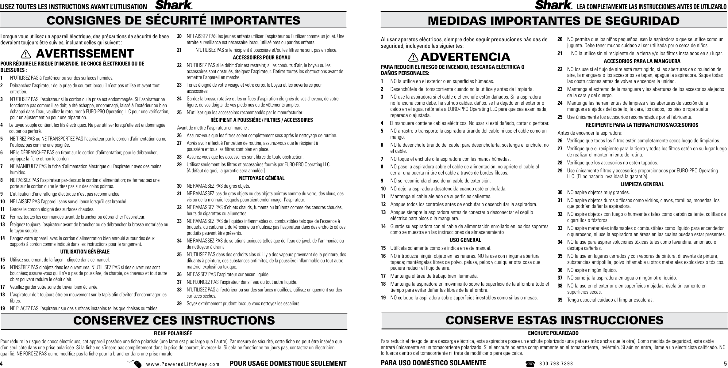 Page 3 of 11 - Shark Shark-Shark-Rotator-Powered-Lift-Away-Upright-Vacuum-Nv651-Owners-Guide-  Shark-shark-rotator-powered-lift-away-upright-vacuum-nv651-owners-guide