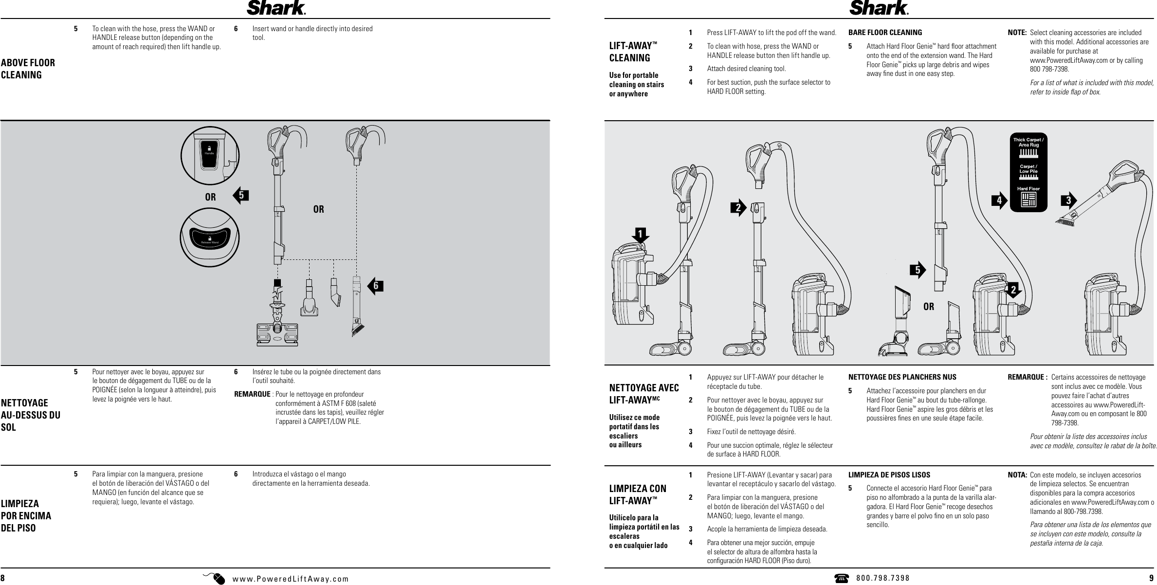 Page 5 of 11 - Shark Shark-Shark-Rotator-Powered-Lift-Away-Upright-Vacuum-Nv651-Owners-Guide-  Shark-shark-rotator-powered-lift-away-upright-vacuum-nv651-owners-guide