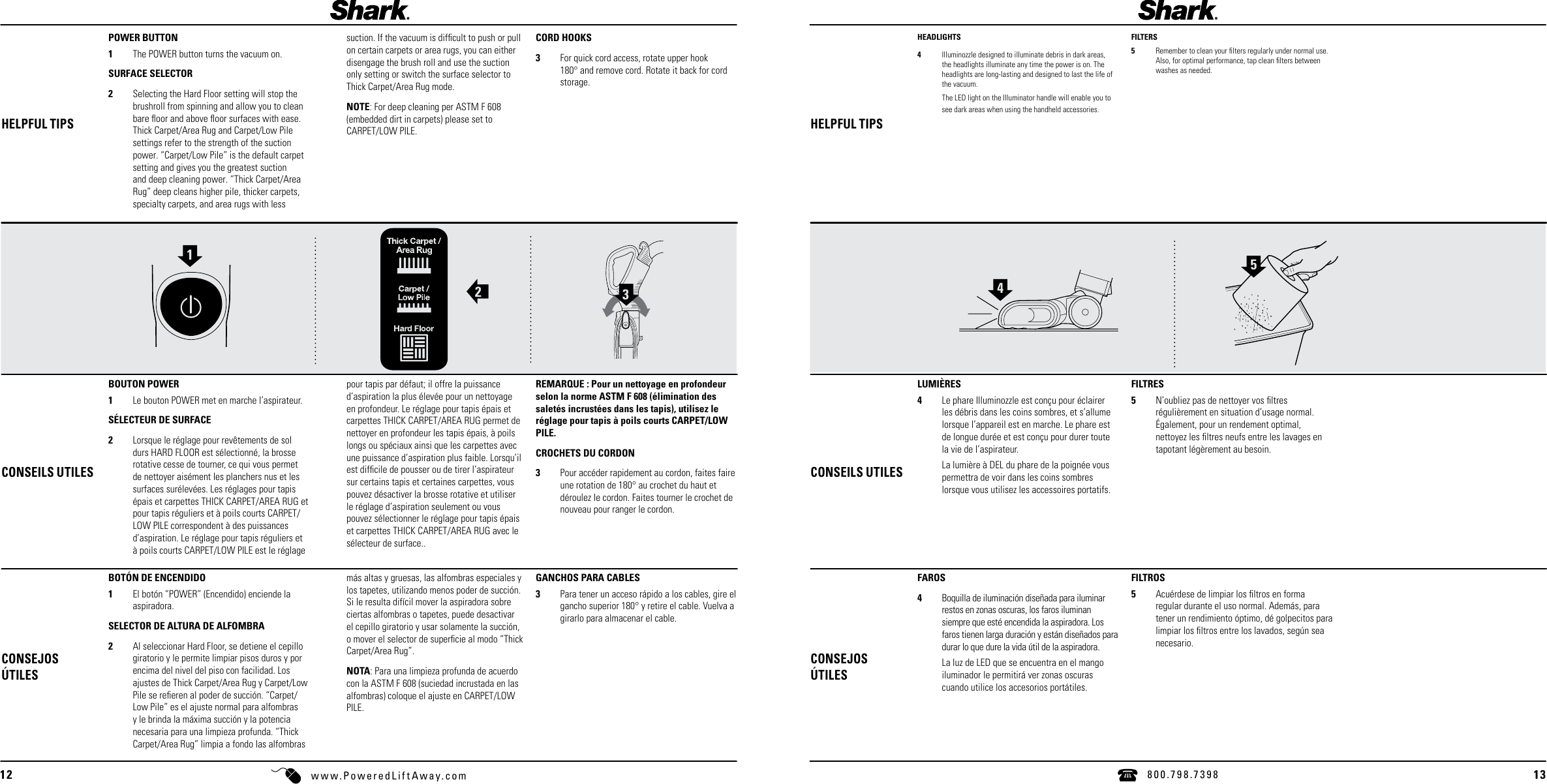 Page 7 of 11 - Shark Shark-Shark-Rotator-Powered-Lift-Away-Upright-Vacuum-Nv651-Owners-Guide-  Shark-shark-rotator-powered-lift-away-upright-vacuum-nv651-owners-guide