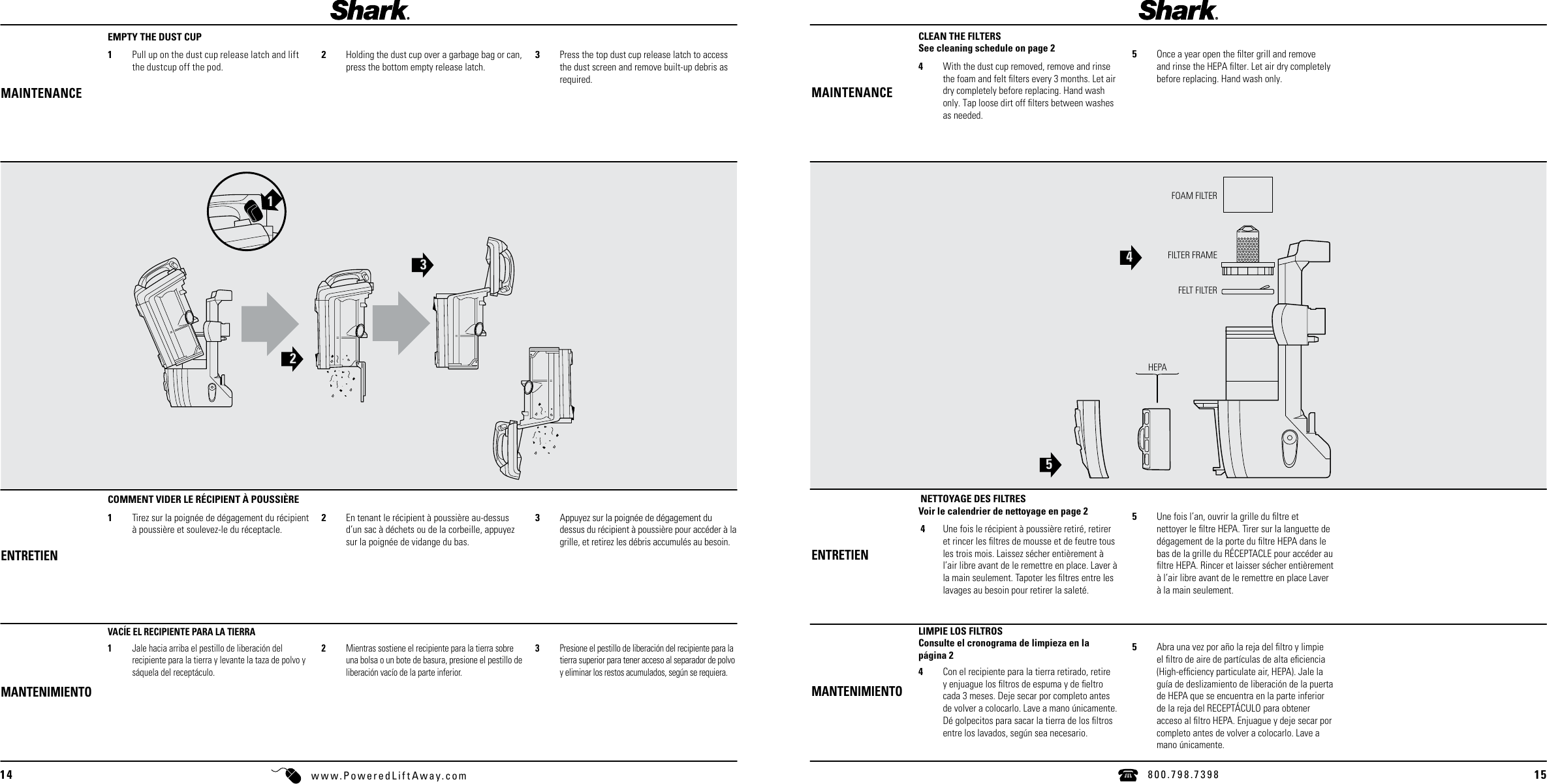 Page 8 of 11 - Shark Shark-Shark-Rotator-Powered-Lift-Away-Upright-Vacuum-Nv651-Owners-Guide-  Shark-shark-rotator-powered-lift-away-upright-vacuum-nv651-owners-guide