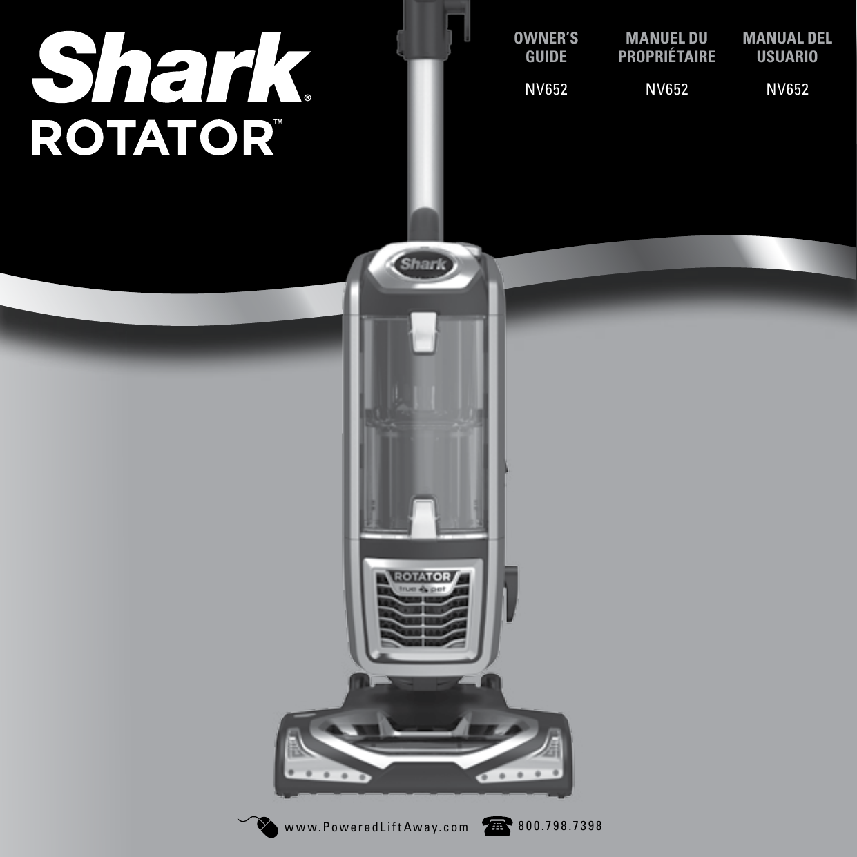 Page 1 of 11 - Shark Shark-Shark-Rotator-Powered-Lift-Away-Upright-Vacuum-Nv652-Owners-Guide-  Shark-shark-rotator-powered-lift-away-upright-vacuum-nv652-owners-guide