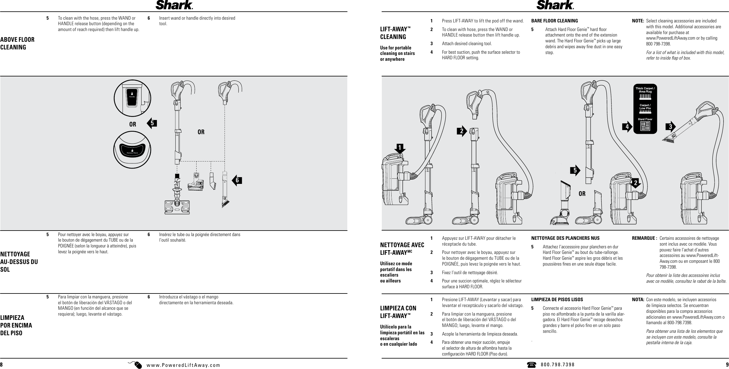 Page 5 of 11 - Shark Shark-Shark-Rotator-Powered-Lift-Away-Upright-Vacuum-Nv652-Owners-Guide-  Shark-shark-rotator-powered-lift-away-upright-vacuum-nv652-owners-guide