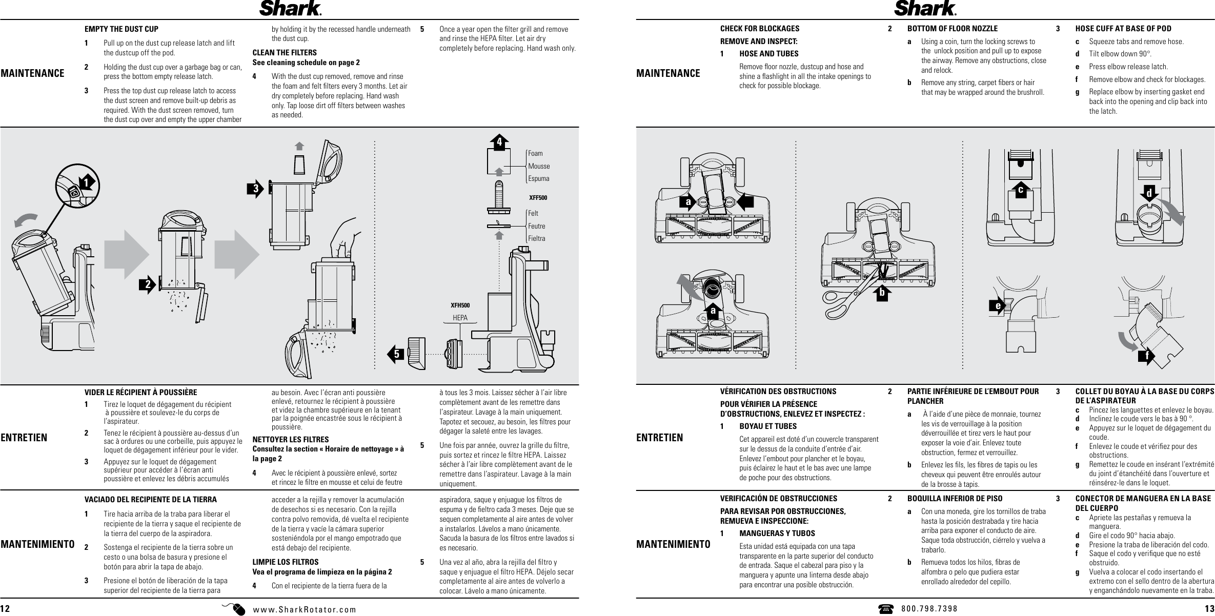 Page 7 of 9 - Shark Shark-Shark-Rotator-Professional-Lift-Away-Nv501-Users-Manual-  Shark-shark-rotator-professional-lift-away-nv501-users-manual