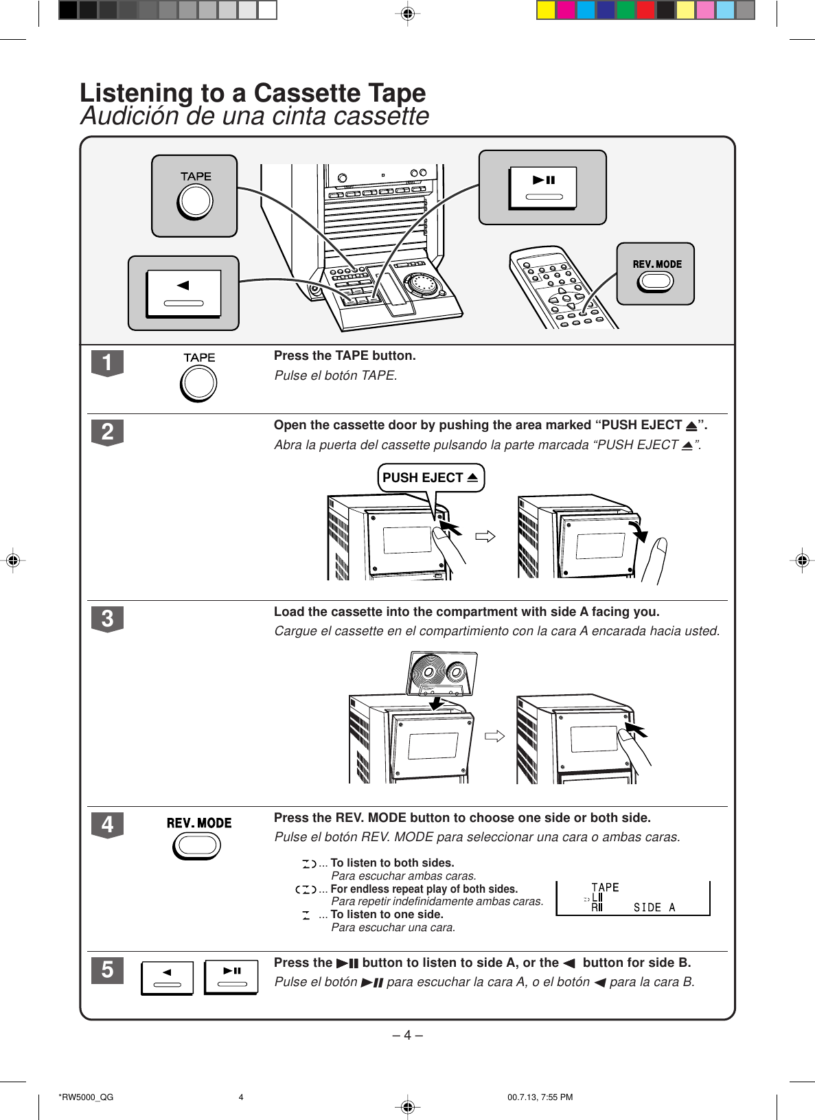 Page 4 of 8 - Sharp Cdrw5000-Quick-Guide CD-RW5000 Quick Start Guide