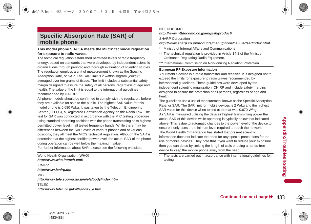 Page 34 of Sharp HRO00094 Cellular Phone User Manual 2