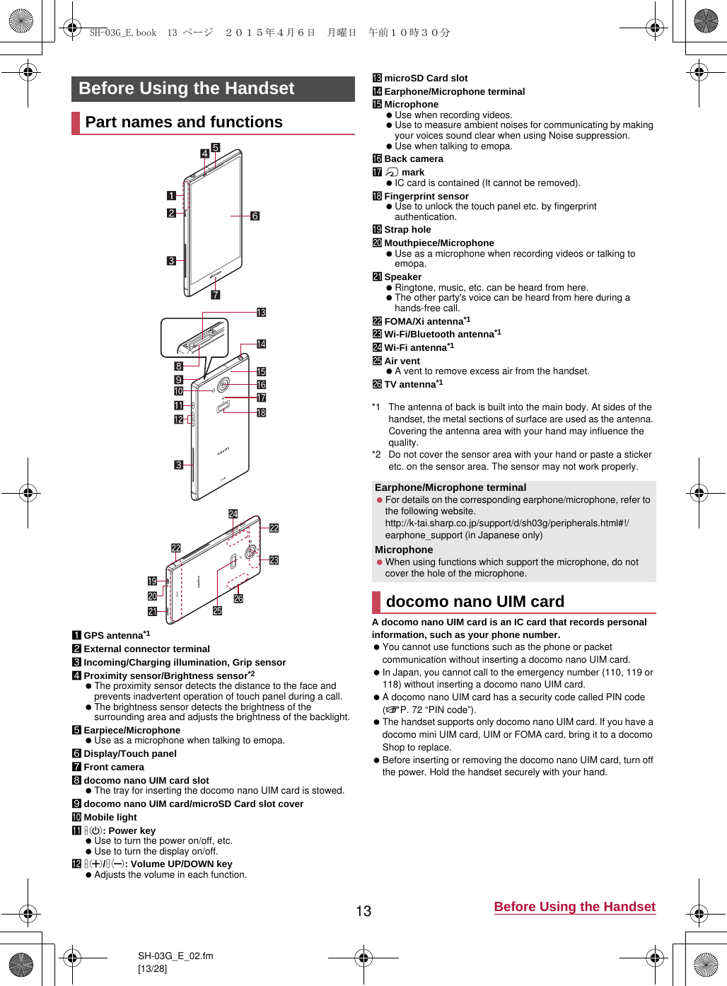 Page 10 of Sharp HRO00217 Smart Phone User Manual 