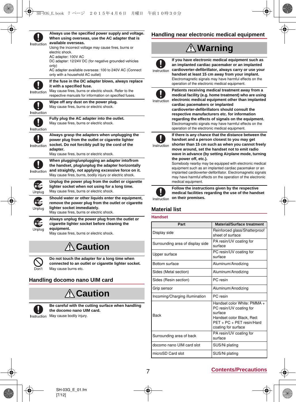 Page 6 of Sharp HRO00217 Smart Phone User Manual 