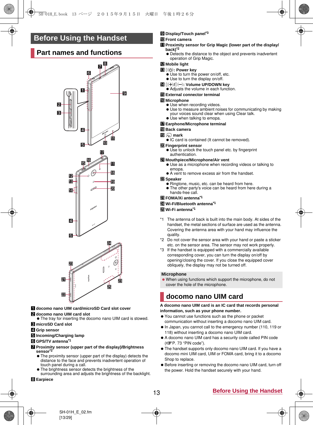 Page 10 of Sharp HRO00225 Smart Phone User Manual 12 Operation Manual APYHRO00225