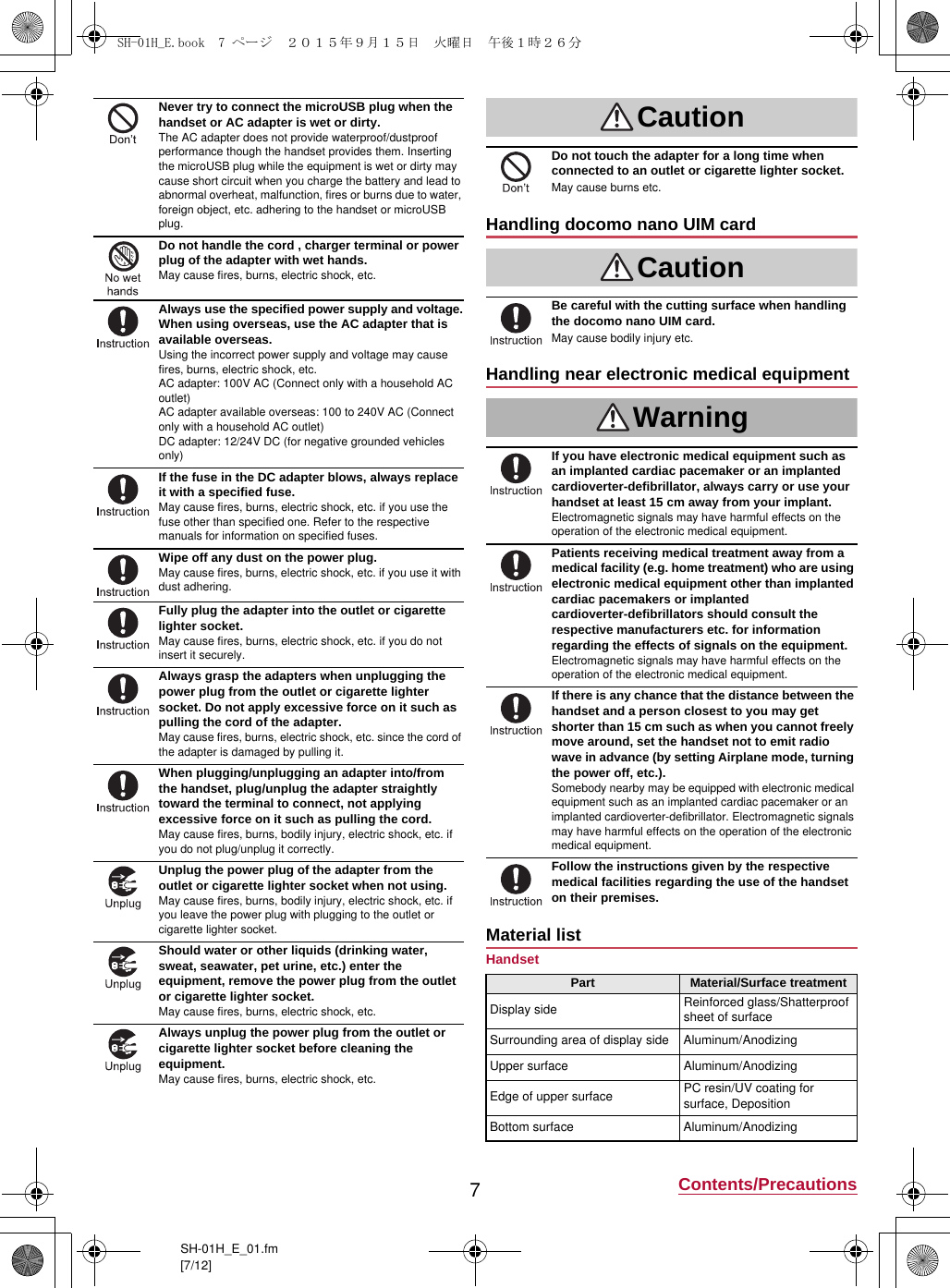 Page 6 of Sharp HRO00225 Smart Phone User Manual 12 Operation Manual APYHRO00225