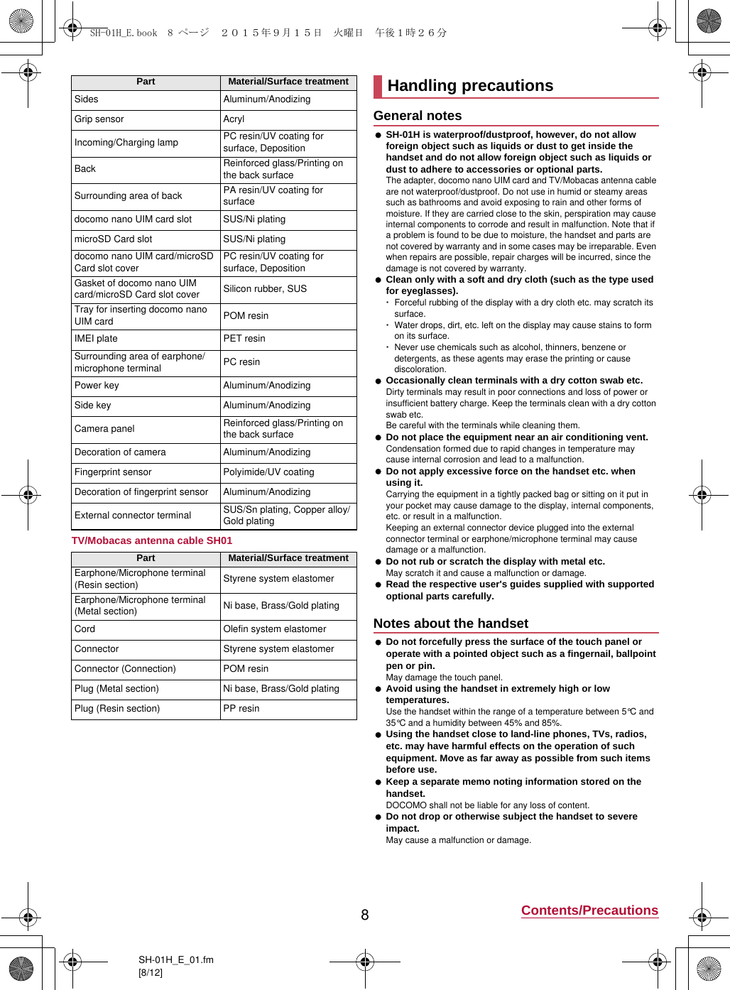 Page 7 of Sharp HRO00225 Smart Phone User Manual 12 Operation Manual APYHRO00225