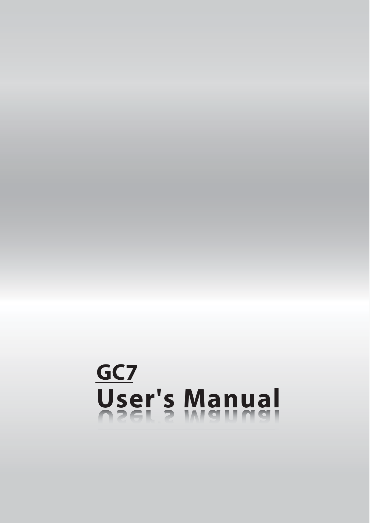 GC7User&apos;s Manual