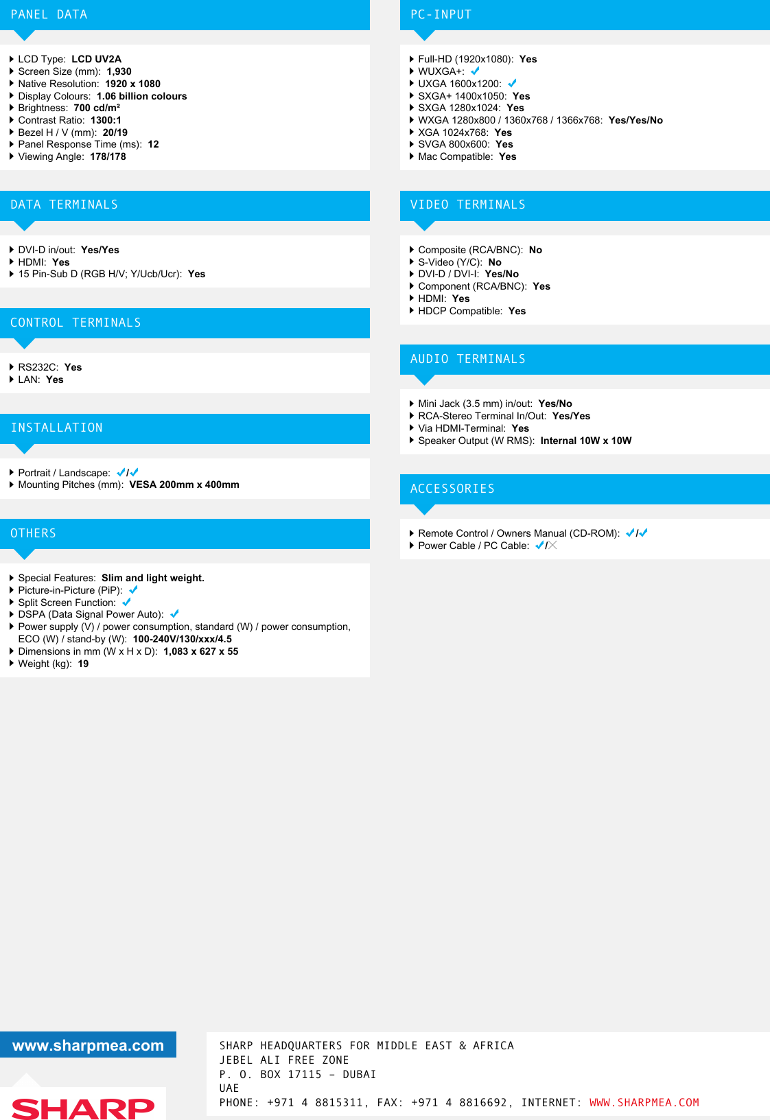 Page 2 of 2 - Sharp PN-U473 - PNU473 LCD Monitor Electronics User Manual  To The 9effc370-9818-4a47-9832-af5cc15d4c5d