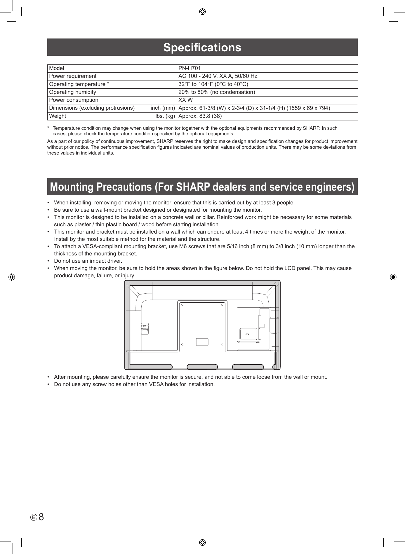 Page 10 of 12 - Sharp PNH701 PN-H701 Quick Start Setup Guide User Manual  To The 9485ab5e-86c6-4098-b5be-75a77d584711