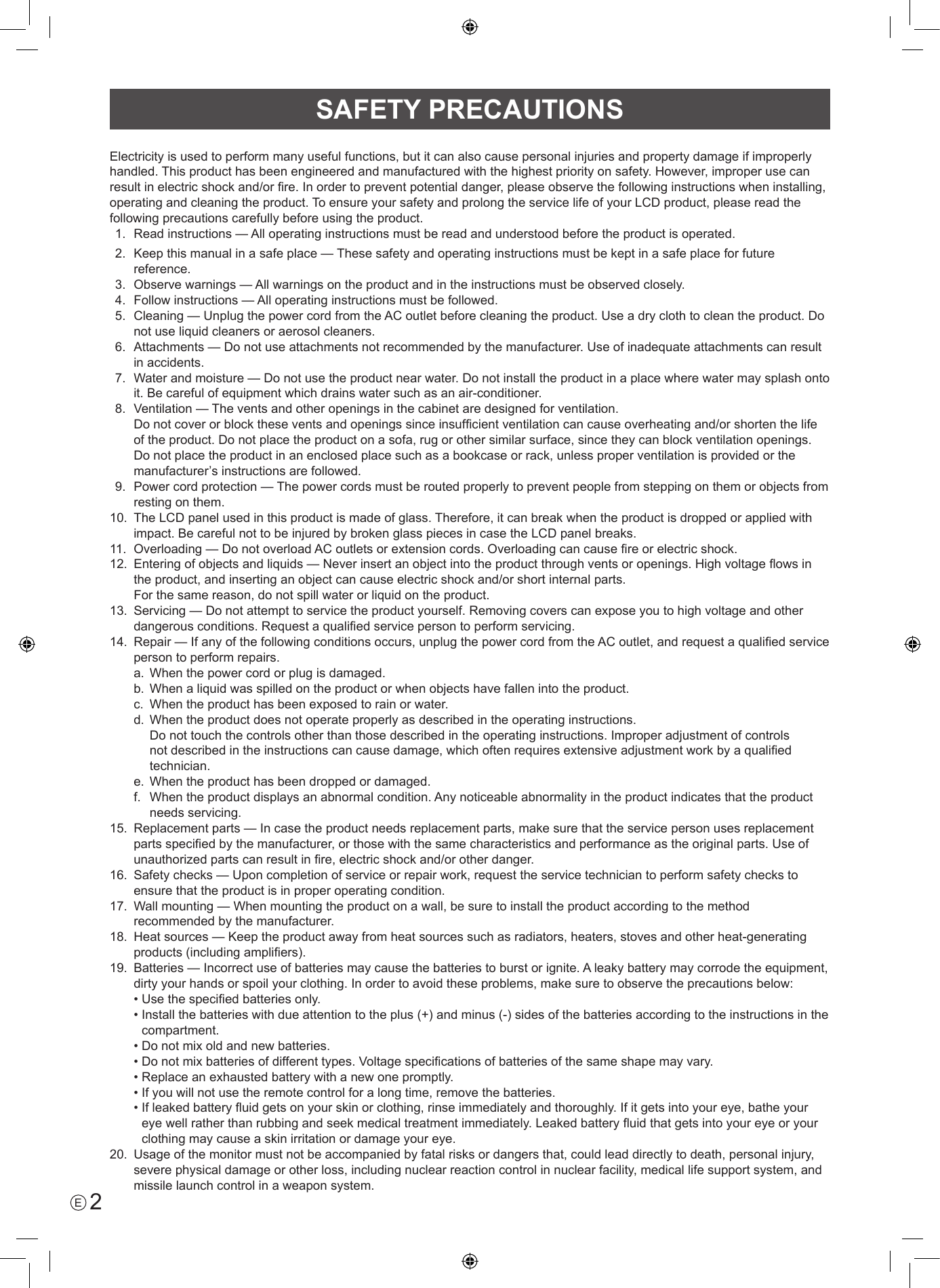 Page 4 of 12 - Sharp PNH701 PN-H701 Quick Start Setup Guide User Manual  To The 9485ab5e-86c6-4098-b5be-75a77d584711