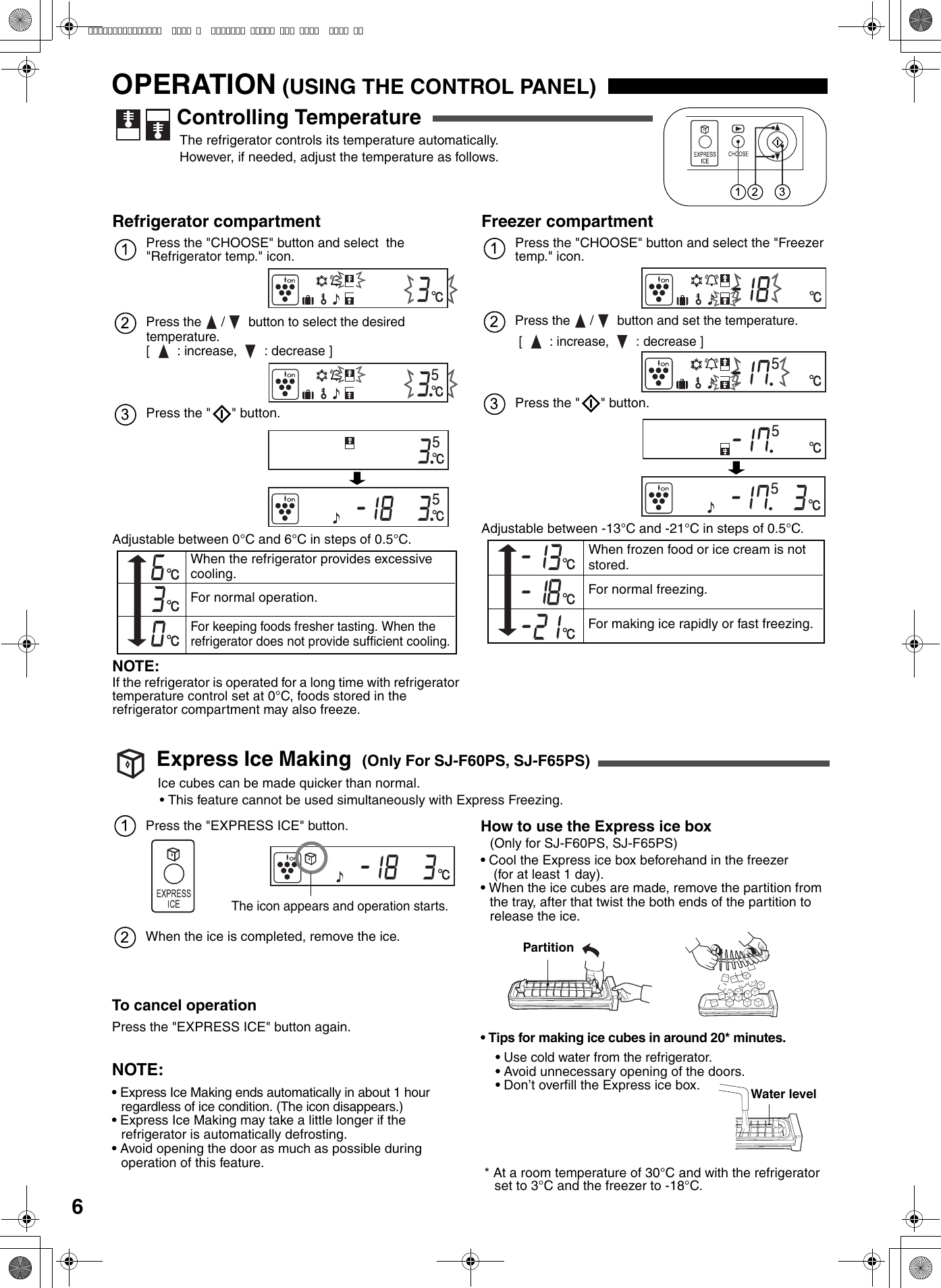 Page 6 of 12 - Sharp SJ-F60PC SJ-F60PS/SJ-F60PC/SJ-F65PS/SJ-F65PC User Manual  To The F4d99689-721c-426f-99a9-2586faa7a37a