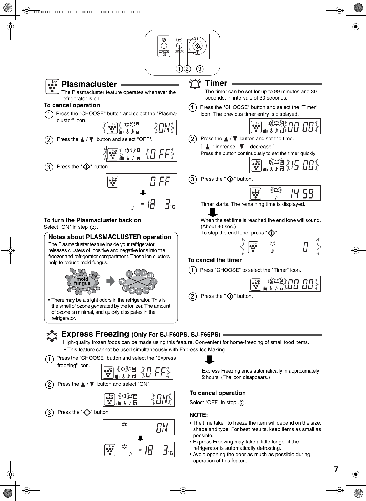 Page 7 of 12 - Sharp SJ-F60PC SJ-F60PS/SJ-F60PC/SJ-F65PS/SJ-F65PC User Manual  To The F4d99689-721c-426f-99a9-2586faa7a37a