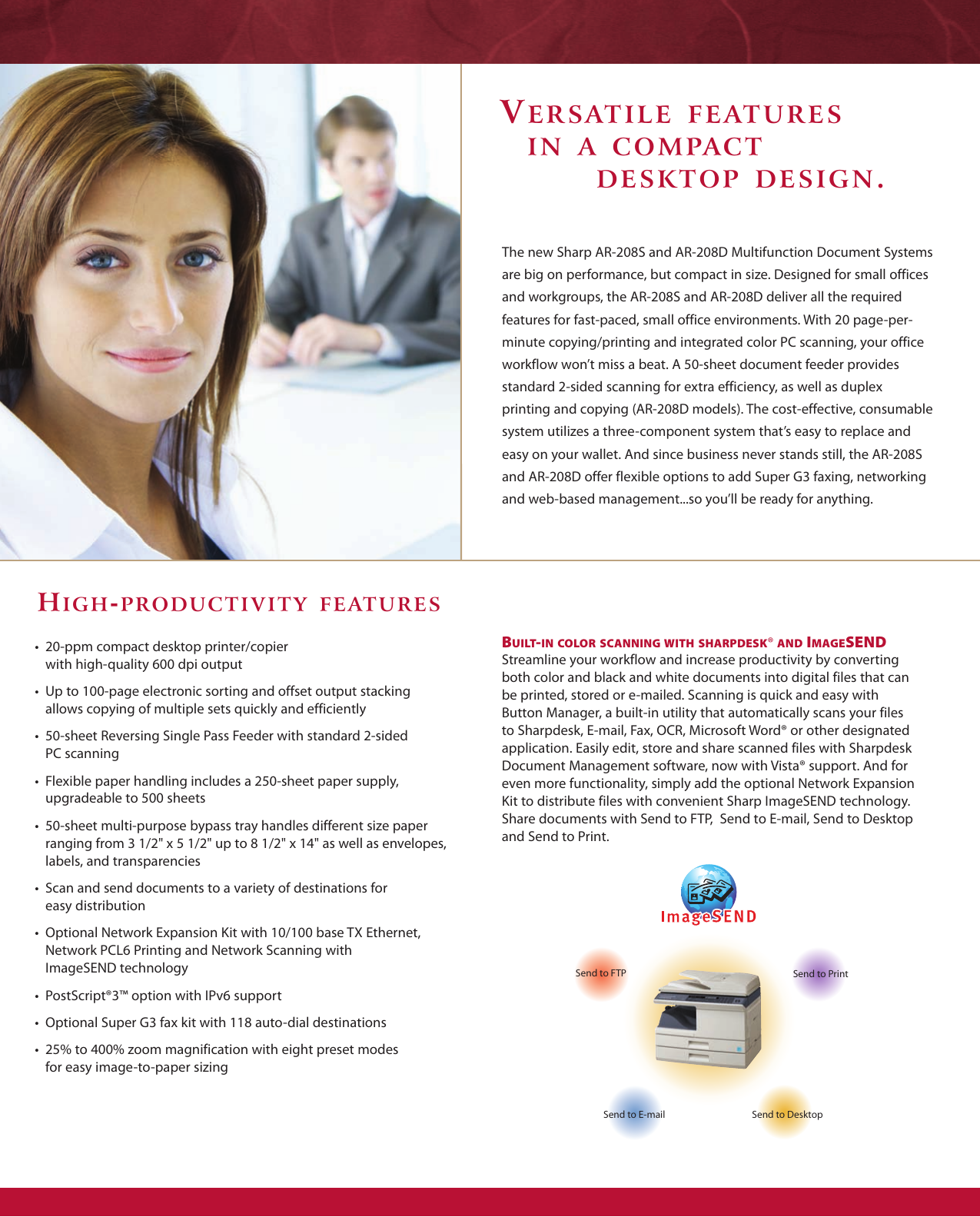 Page 2 of 4 - Sharp Sharp-Ar-208S-Users-Manual- AR-208S | AR-208D Brochure Sharp-ar-208s-users-manual