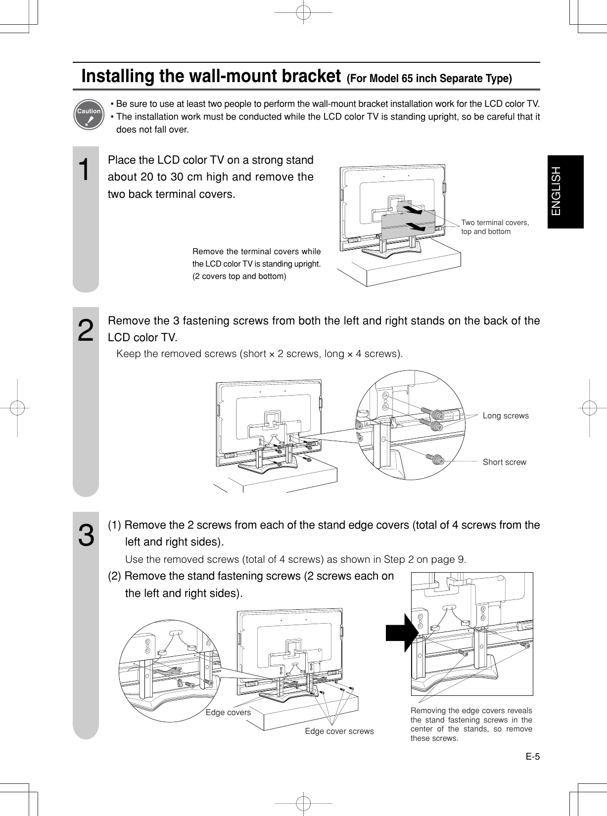 Page 6 of 11 - Sharp Sharp-Lc-65Ge1-Users-Manual- AN-65AG1 Wall-Mount Bracket Installation Guide  Sharp-lc-65ge1-users-manual