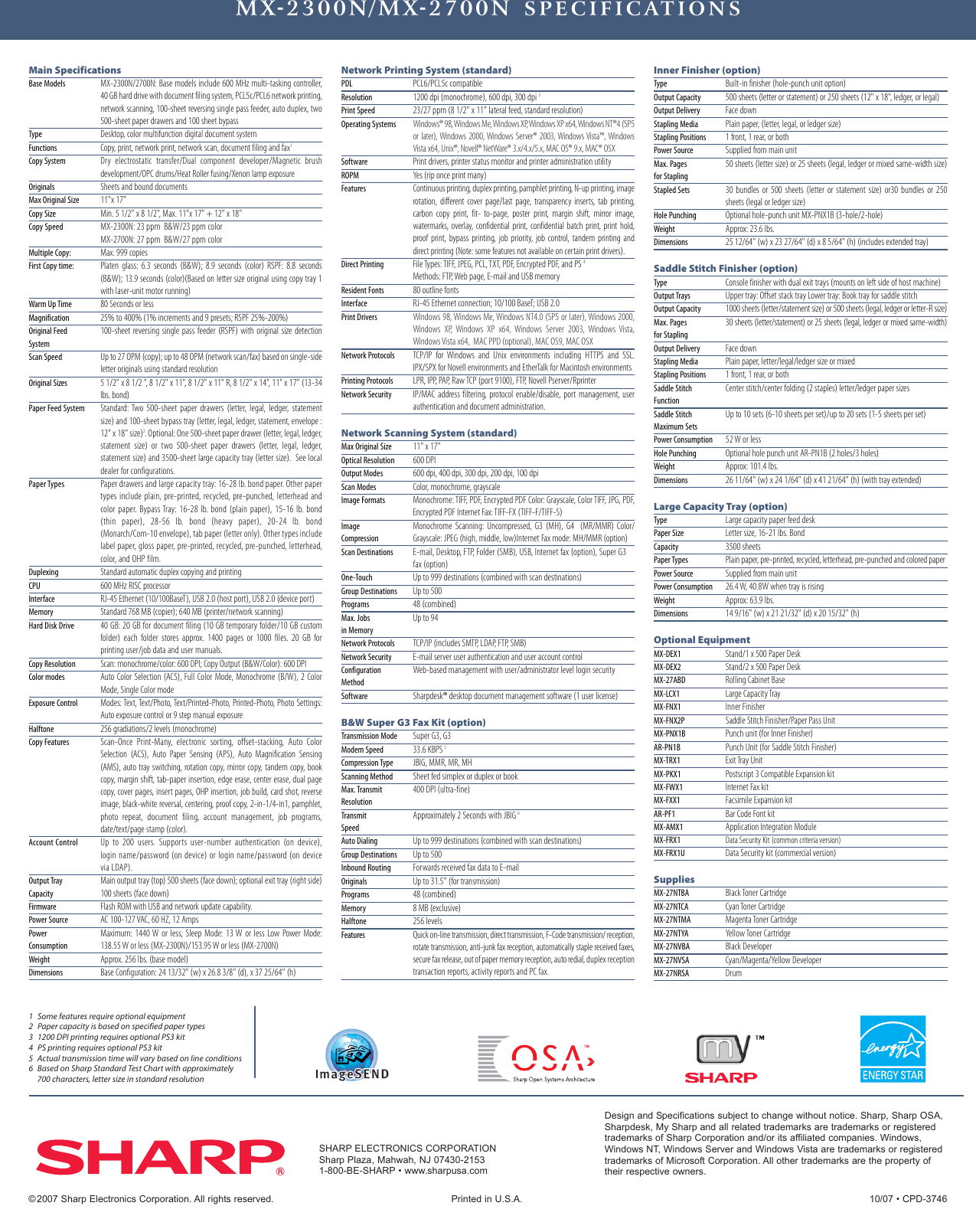 Page 8 of 8 - Sharp Sharp-Mx-2300N-Brochure- MX-2300N | MX-2700N Brochure  Sharp-mx-2300n-brochure