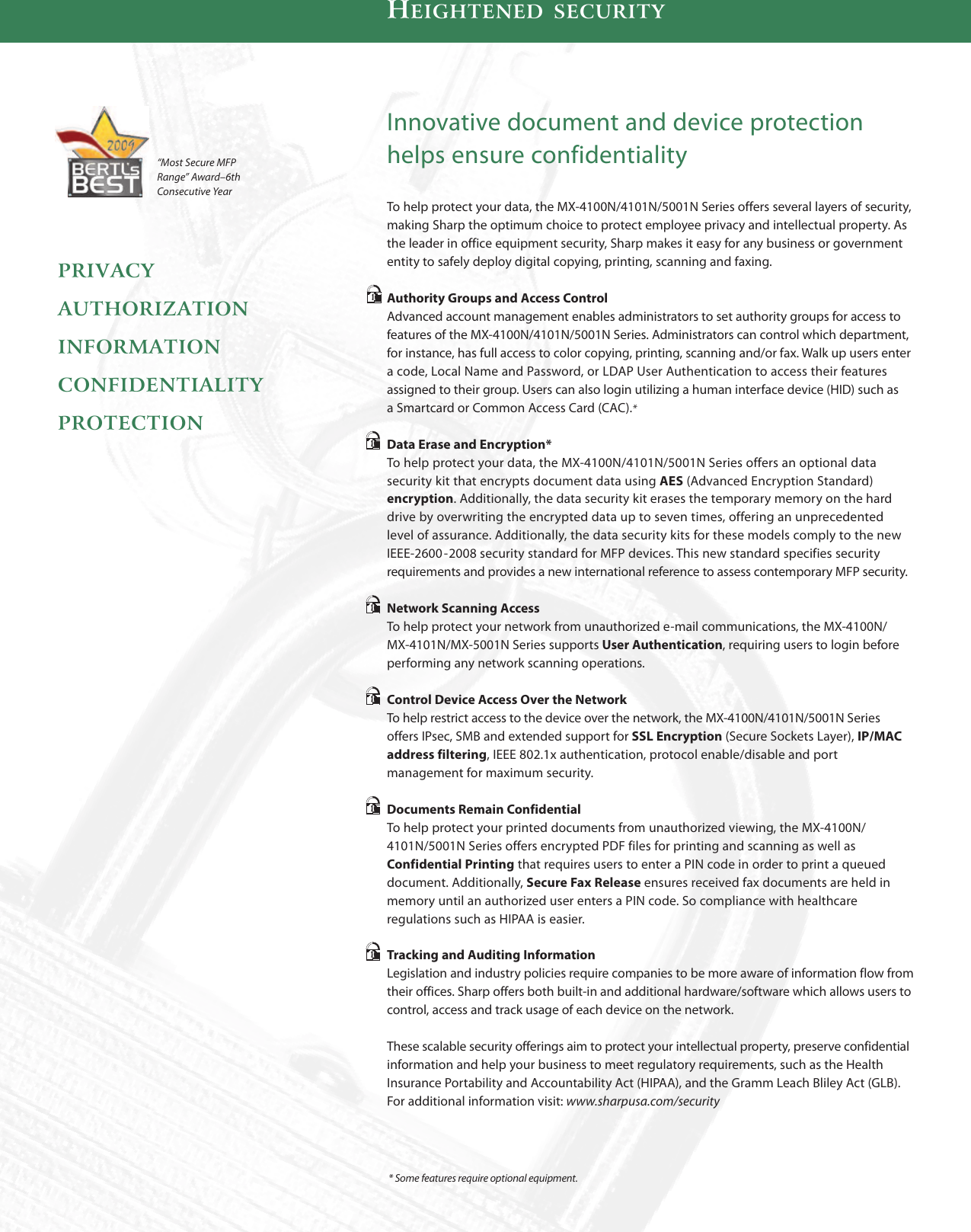Page 10 of 12 - Sharp Sharp-Mx-4100N-Brochure- MX-4100N | MX-4101N MX-5001N Brochure  Sharp-mx-4100n-brochure