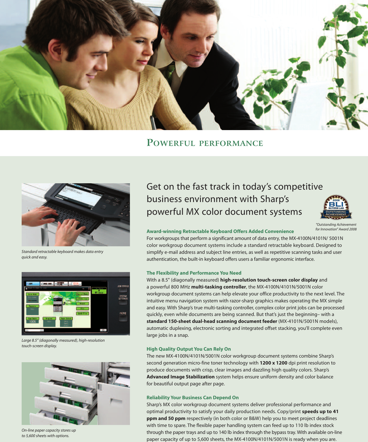 Page 4 of 12 - Sharp Sharp-Mx-4100N-Brochure- MX-4100N | MX-4101N MX-5001N Brochure  Sharp-mx-4100n-brochure