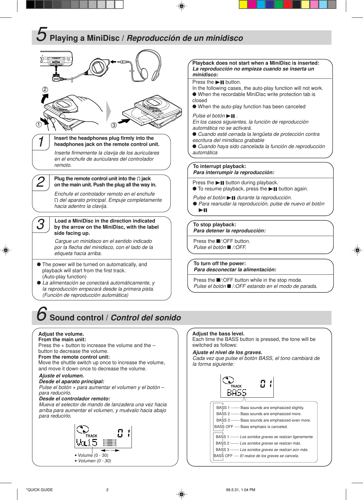 Page 4 of 4 - Sharp Sharp-Sharp-Minidisc-Player-Md-Mt821-Users-Manual- MD-MT821 Quick Start Guide  Sharp-sharp-minidisc-player-md-mt821-users-manual