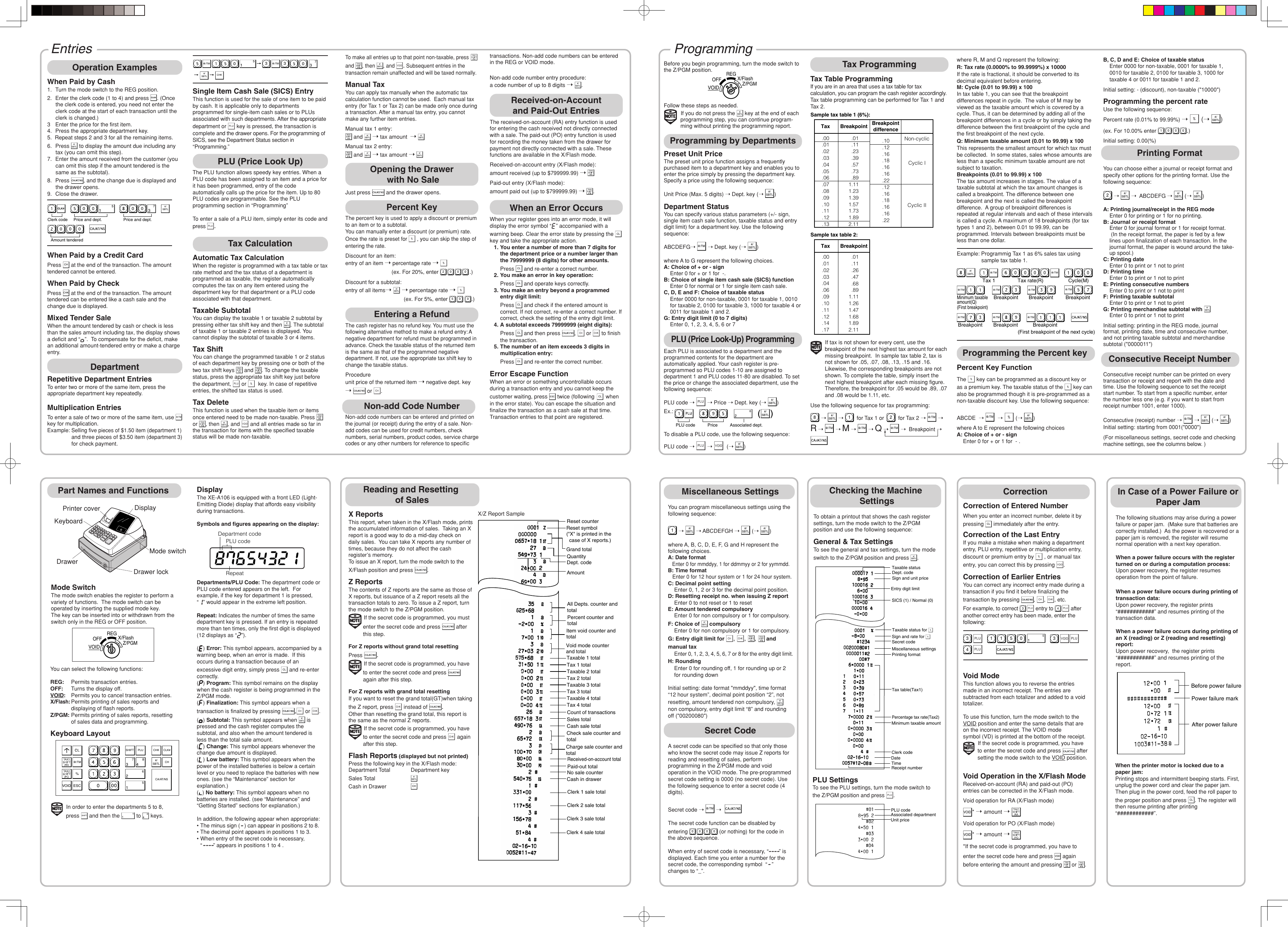 Page 2 of 2 - Sharp Sharp-Xe-A106-Owners-Manual-  Sharp-xe-a106-owners-manual