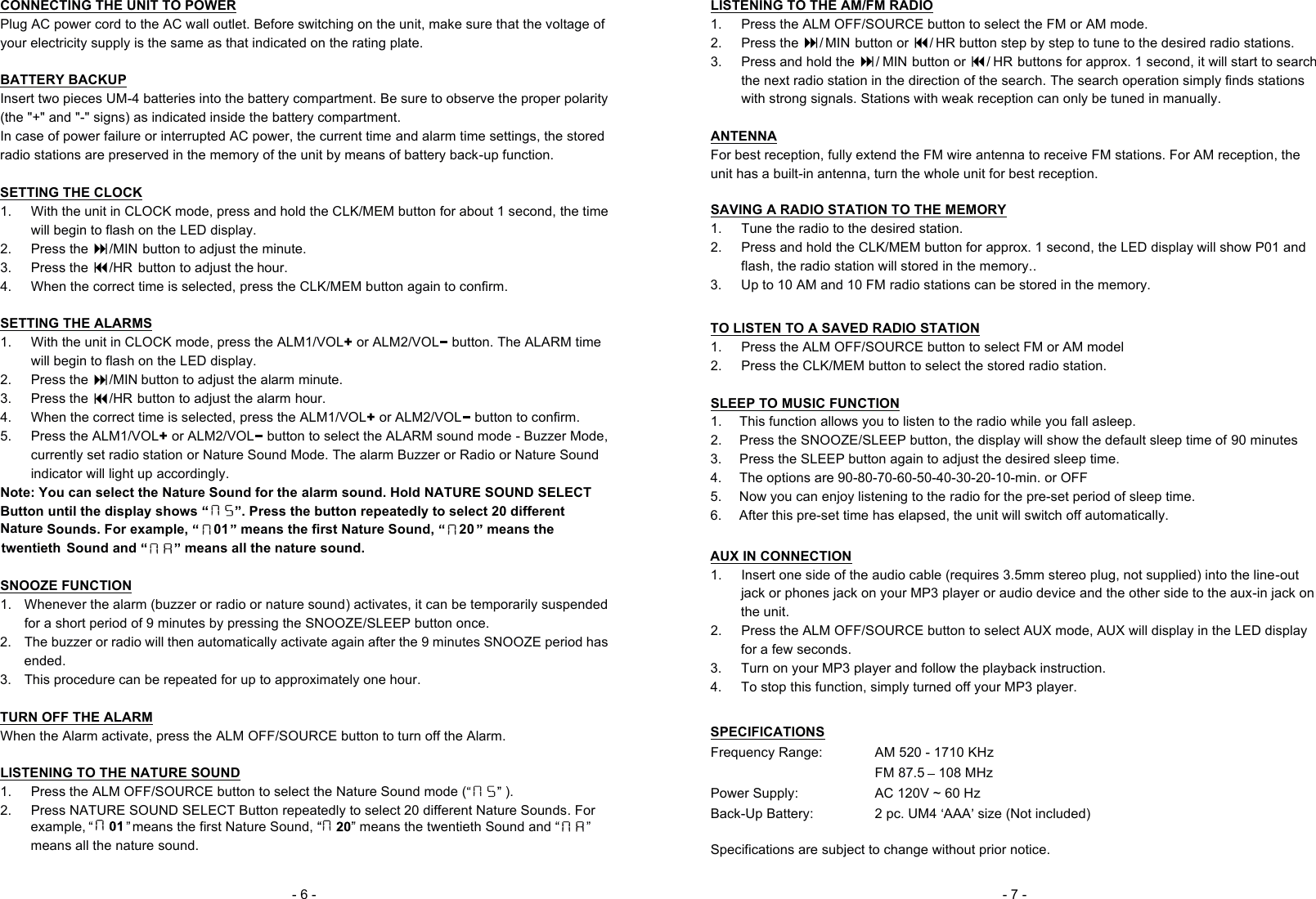 Page 4 of 4 - Sharper Image 204050 Sound Soother Manual3