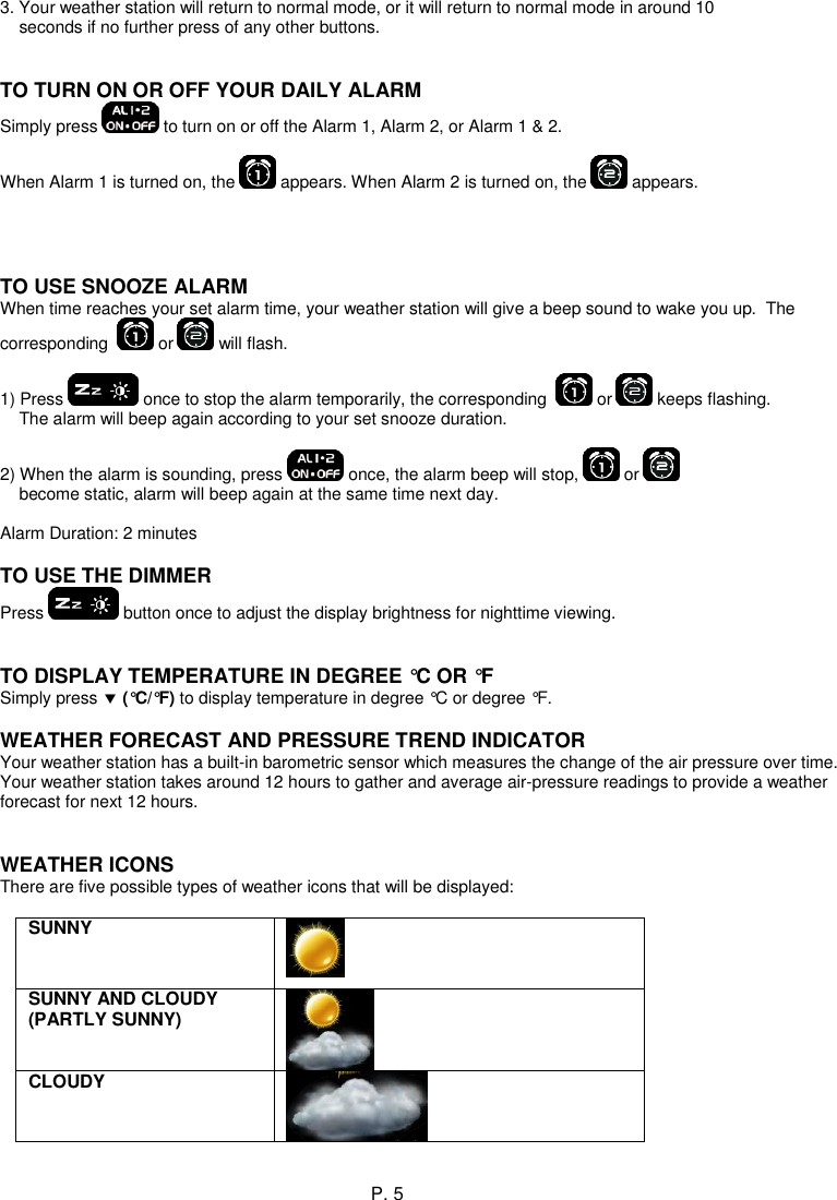 Page 5 of 9 - Sharper Image INSTRUCTION MANUAL OF IW001-WF-JJY  204059