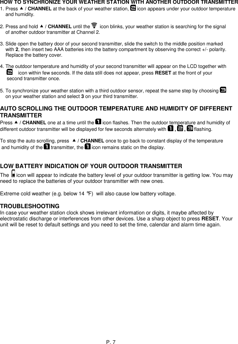 Page 7 of 9 - Sharper Image INSTRUCTION MANUAL OF IW001-WF-JJY  204059