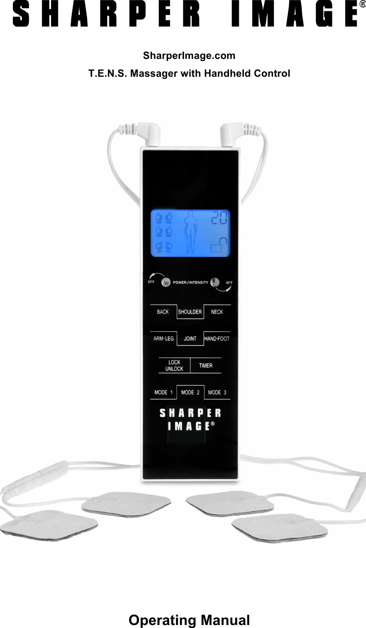 Page 1 of 11 - Sharper Image - 204058 TENS Unit-Manual  205073