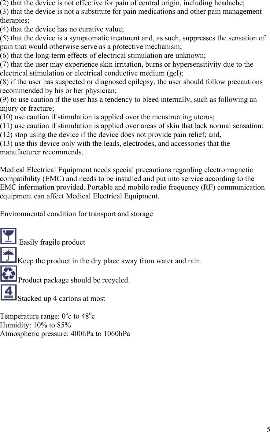 Page 5 of 11 - Sharper Image - 204058 TENS Unit-Manual  205073