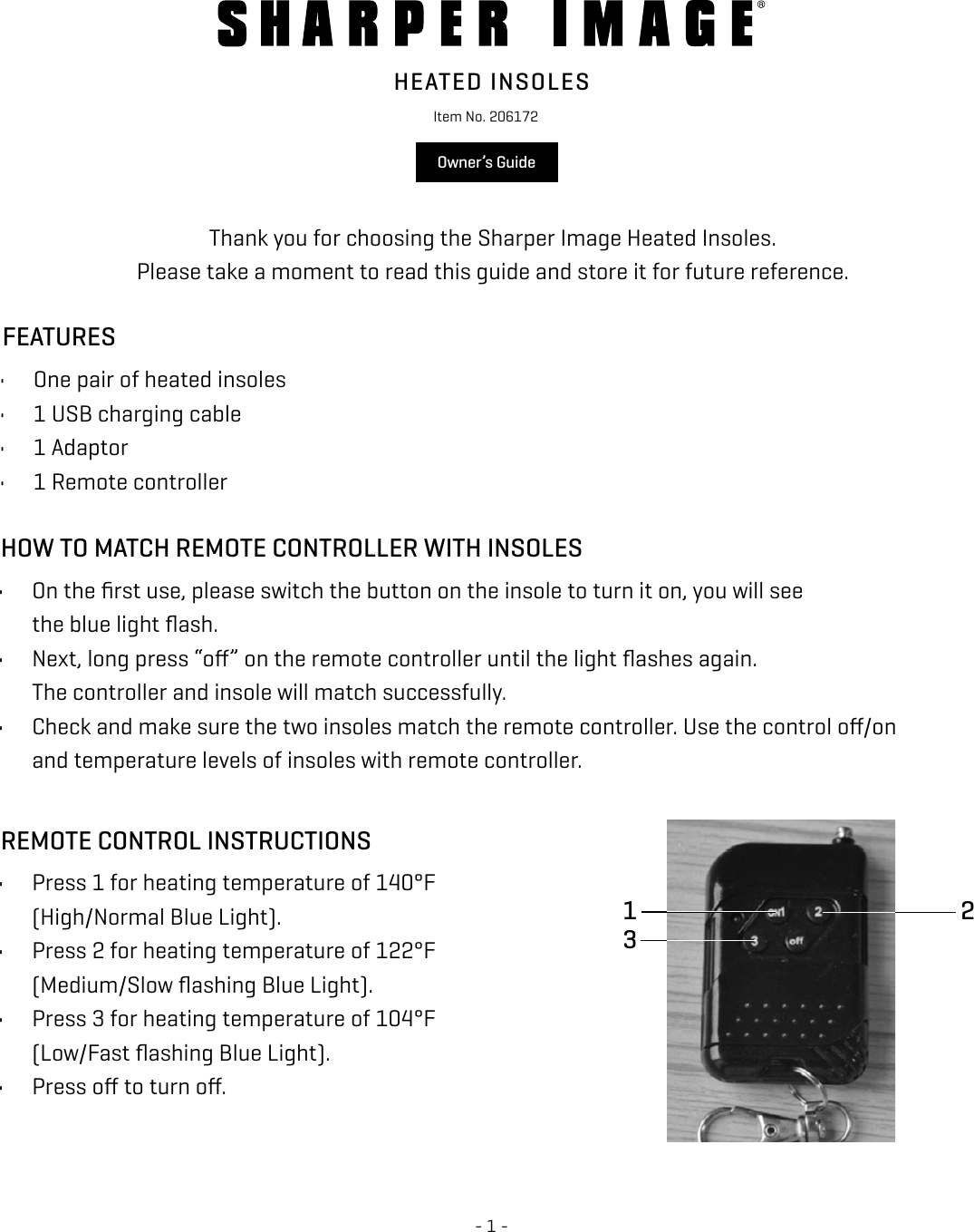 Page 1 of 2 - Sharper Image 206172