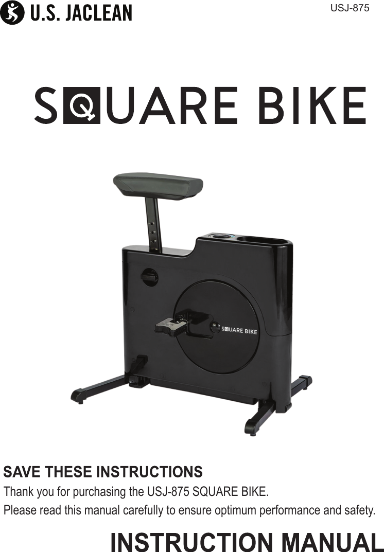 Page 1 of 6 - Sharper Image Square Bike Manual_USJ-875  206295