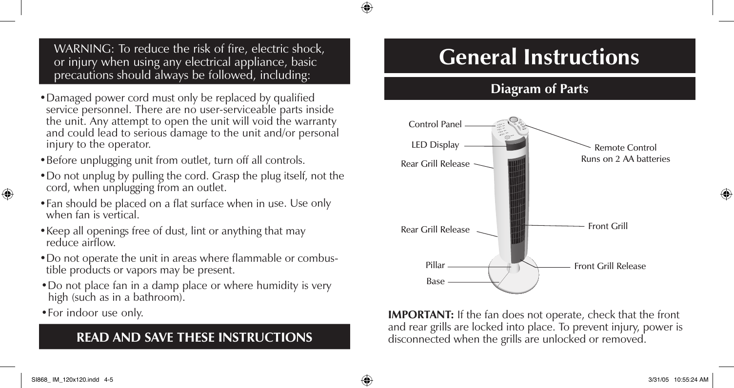 Page 3 of 7 - Sharper-Image Sharper-Image-Si868-Users-Manual- SI868_ IM_120x120  Sharper-image-si868-users-manual